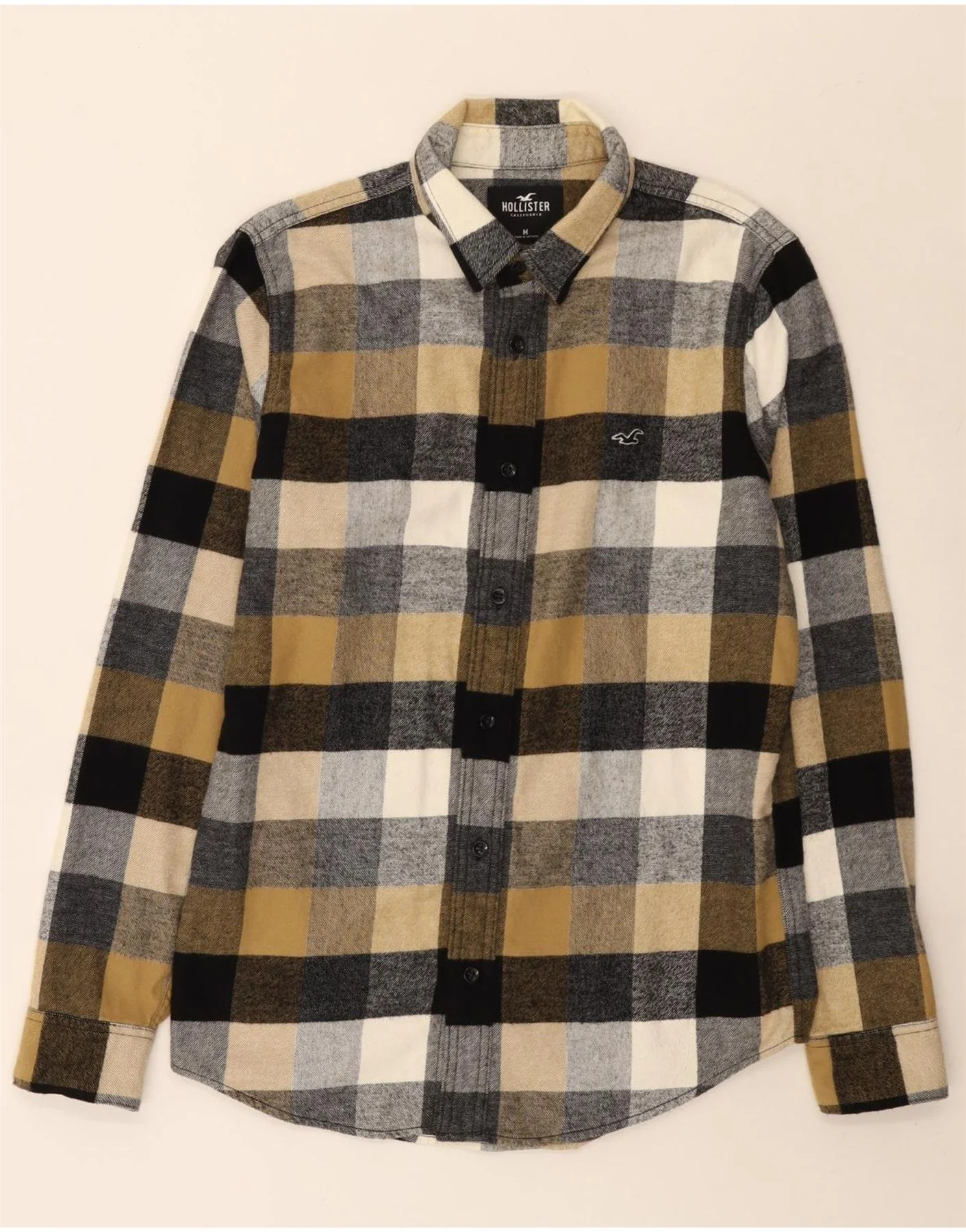 Hollister Mens Flannel Shirt Medium Multicoloured Check Cotton