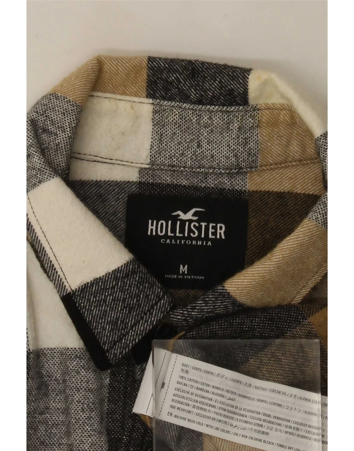 Hollister Mens Flannel Shirt Medium Multicoloured Check Cotton - Image 3