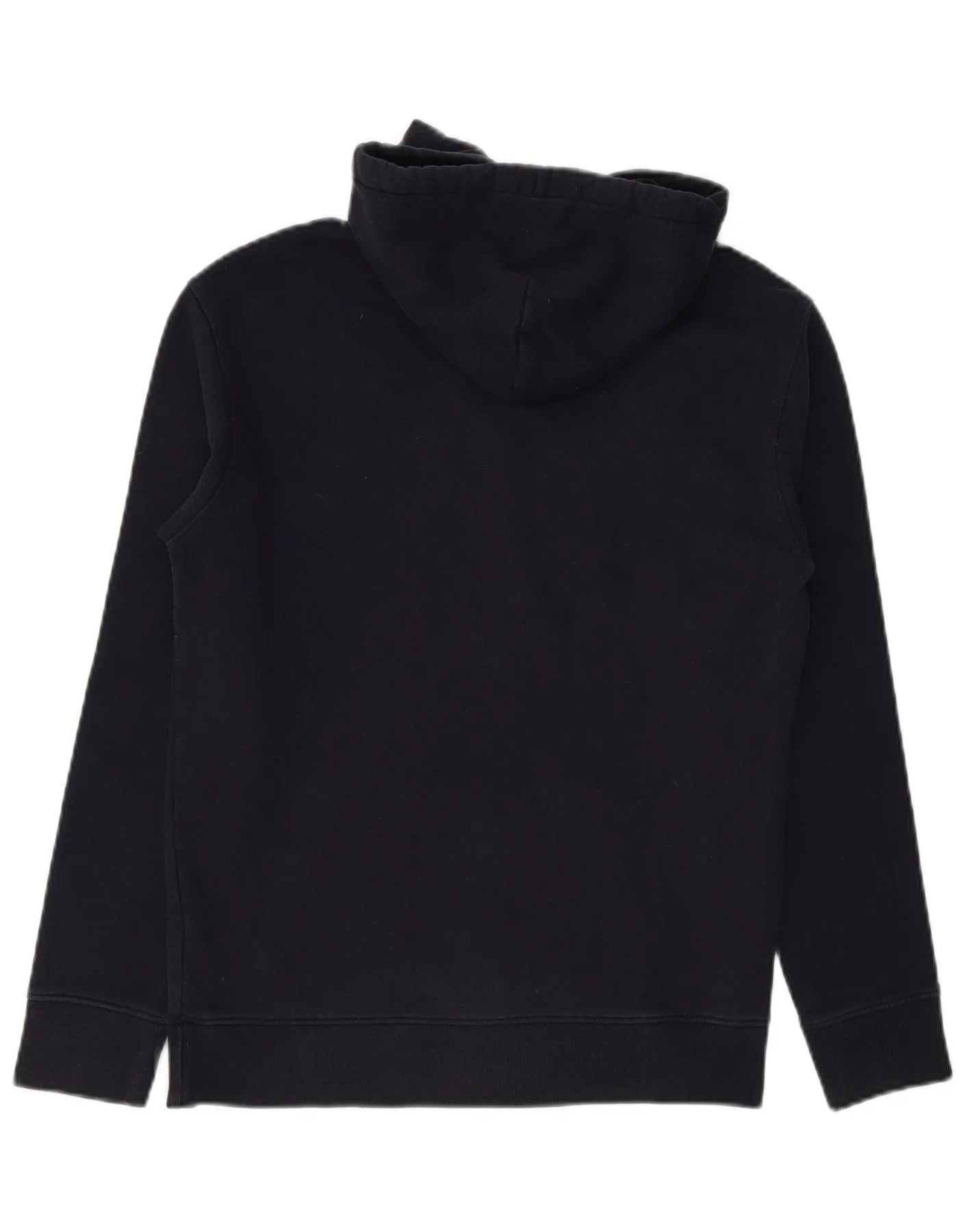 Hollister Mens Graphic Hoodie Jumper Medium Navy Blue Cotton - Image 2