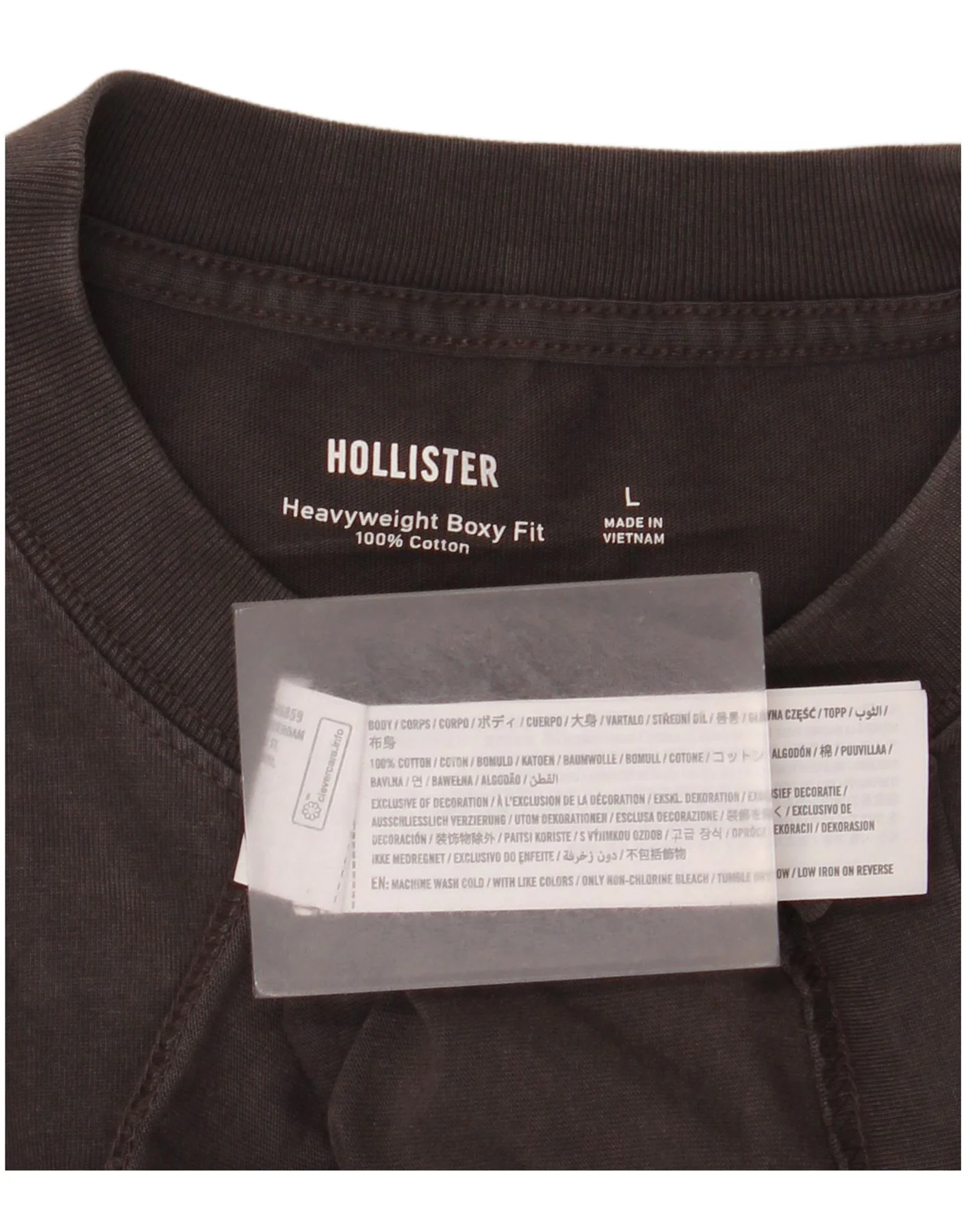 Hollister Mens Graphic T-Shirt Top Large Grey Cotton - Image 3