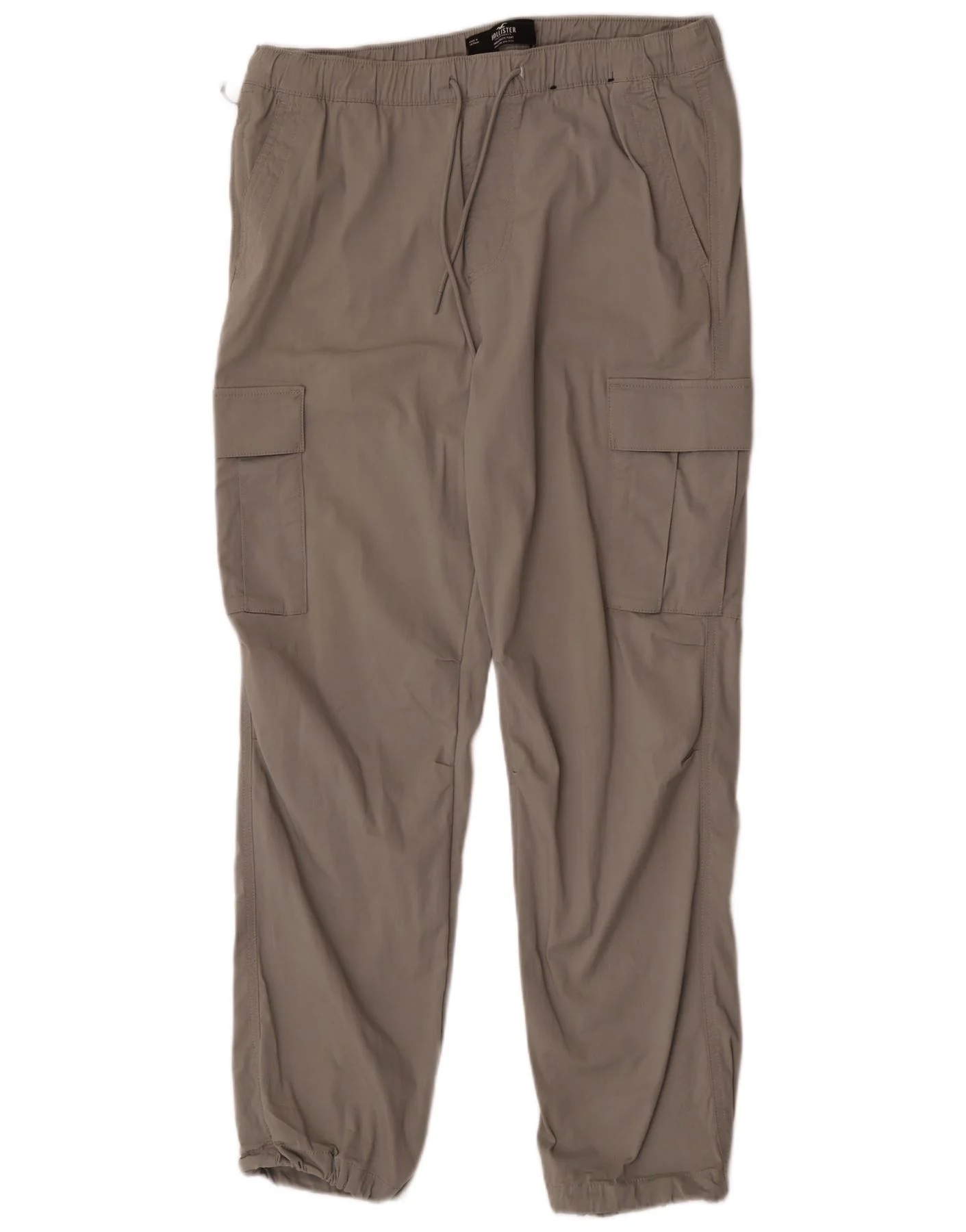 Hollister Mens Joggers Cargo Trousers Large W36 L30 Grey Cotton
