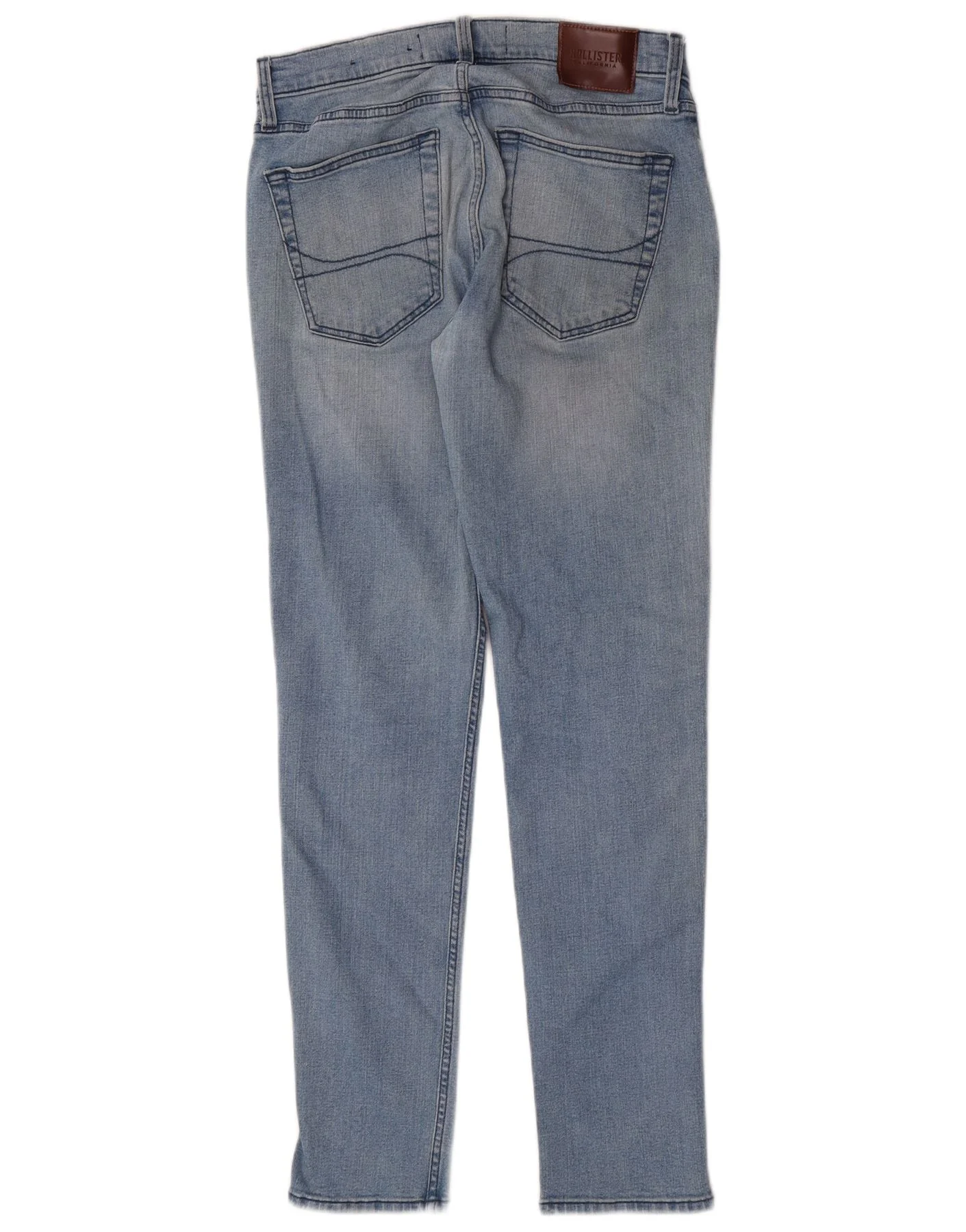 Hollister Mens Slim Tapered Jeans W32 L31 Blue Cotton - Image 2