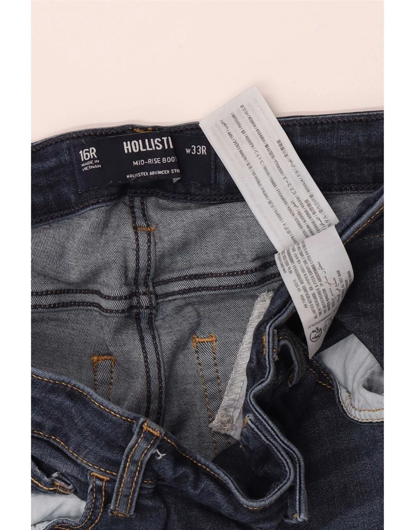 Hollister Womens Bootcut Jeans UK 16 Large W33 L30 Blue Cotton - Image 5