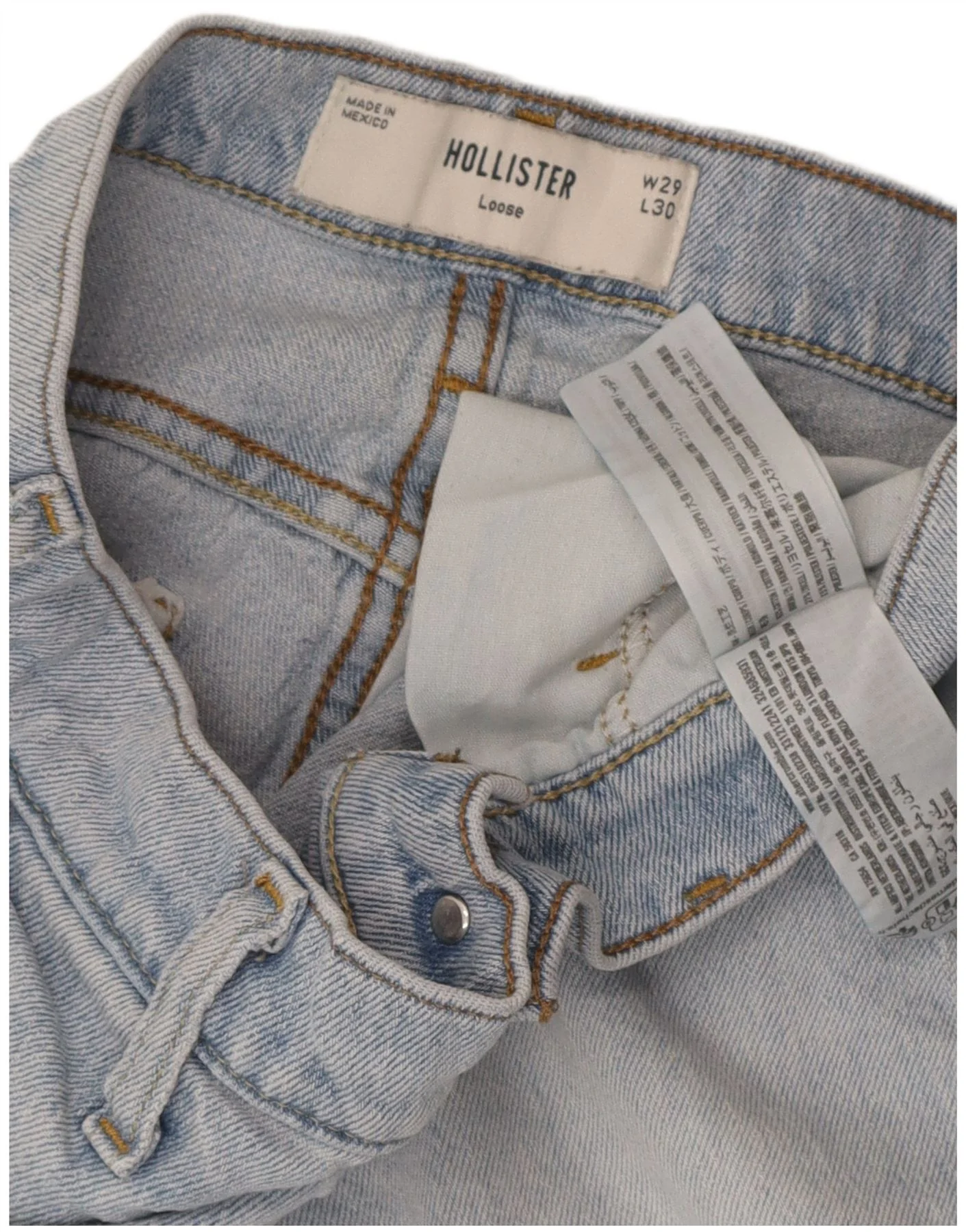 Hollister Womens Cargo Loose Jeans W29 L30 Blue Cotton - Image 4