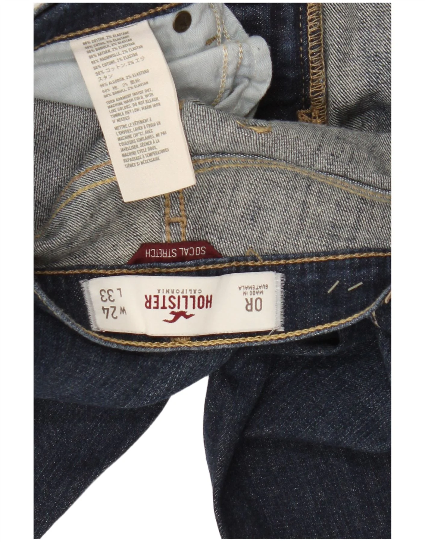 Hollister Womens Flared Jeans US 4 XS W24 L33 Navy Blue Cotton - Image 3