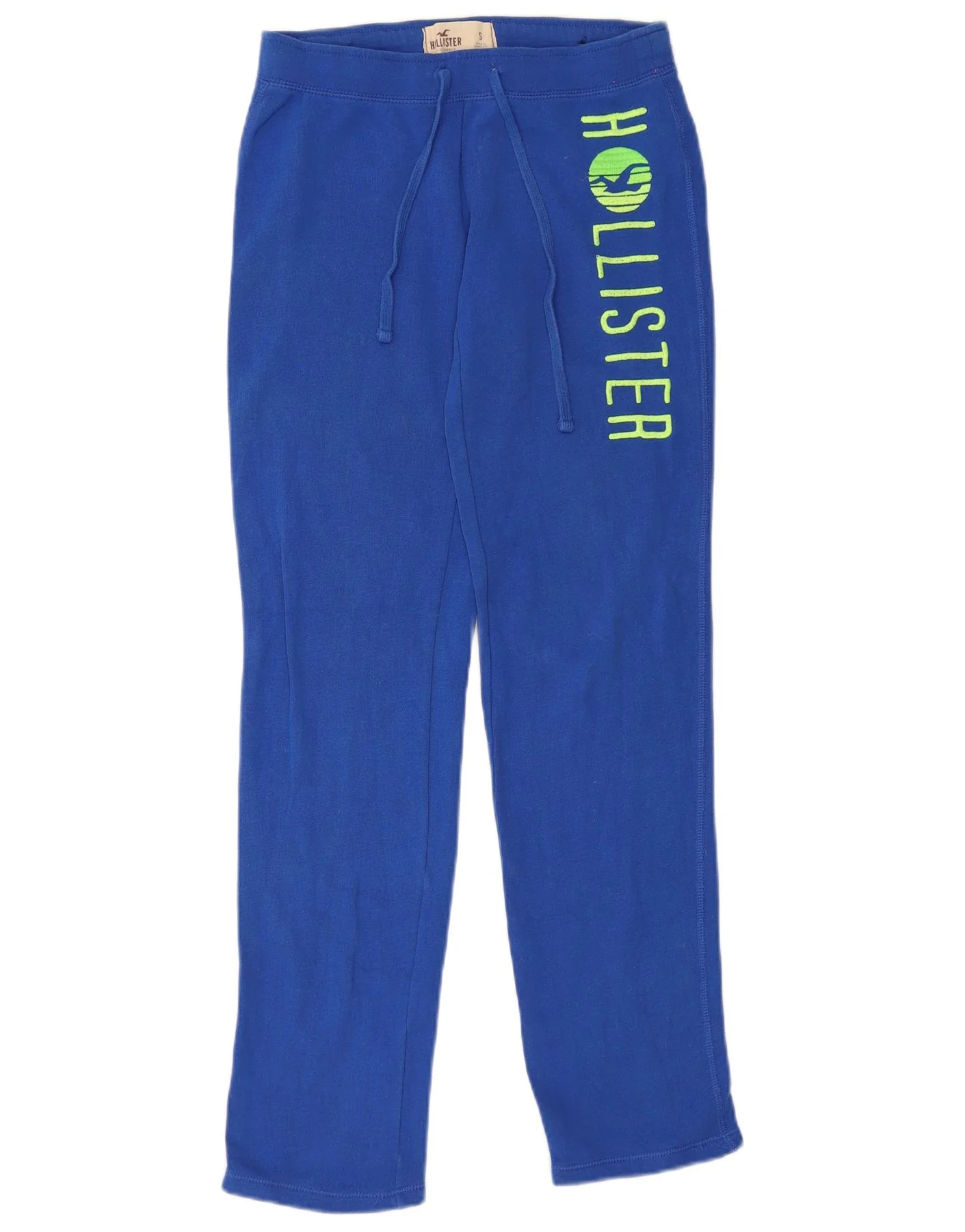 Hollister Womens Graphic Tracksuit Trousers UK 10 Small Blue Cotton