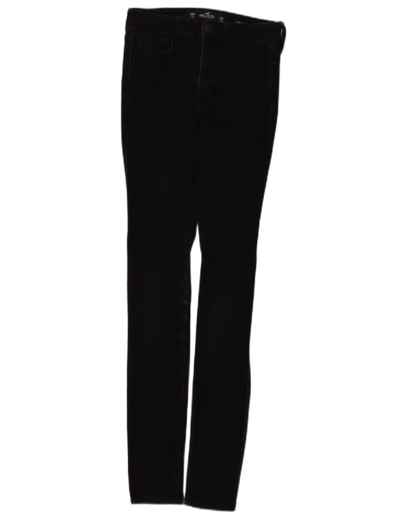 Hollister Womens High Rise Skinny Jeans US 00 2XS W23 L30 Black Cotton