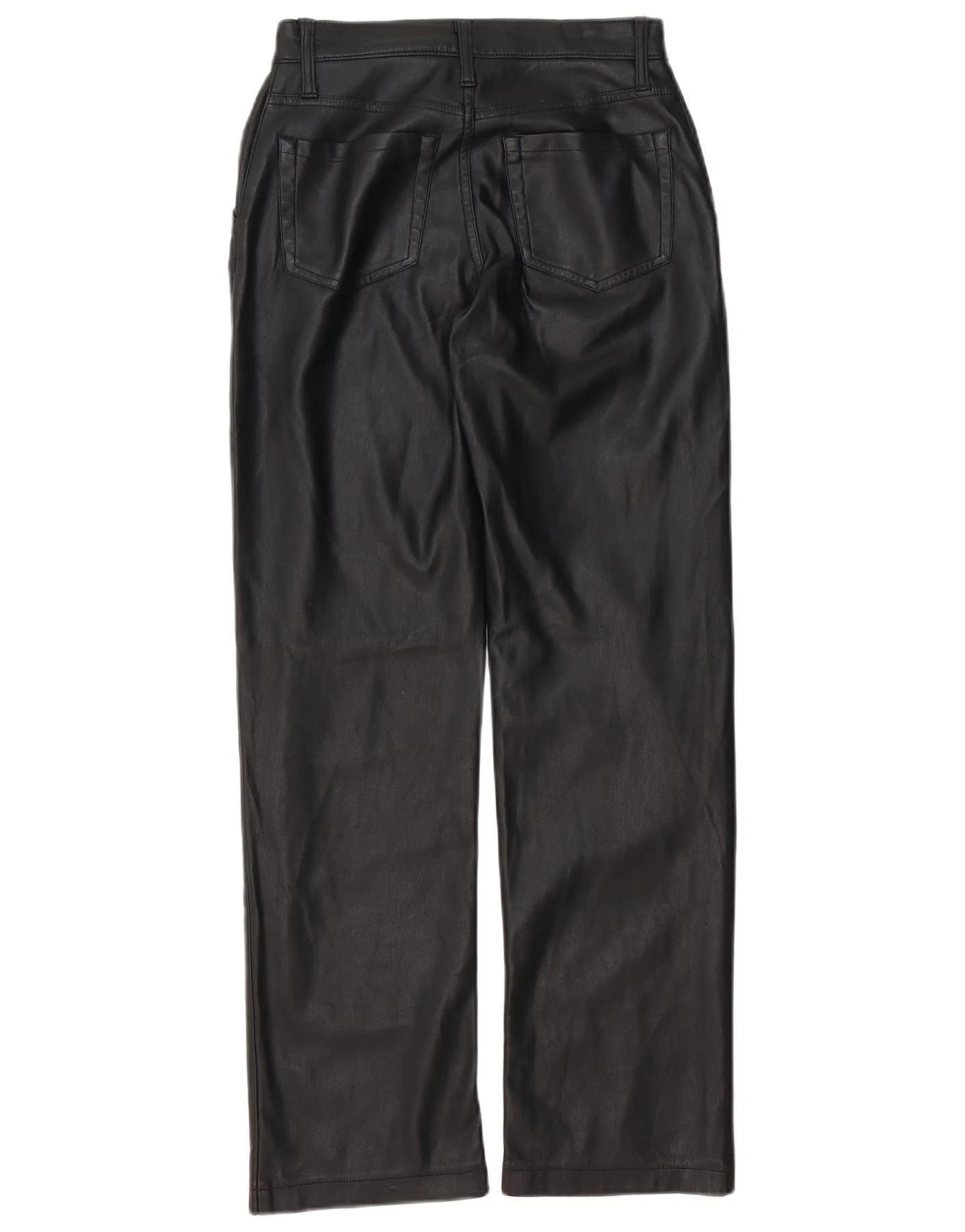 Hollister Womens High Waist Faux Leather Trousers US 0 XS W24 L29 Black - Image 2