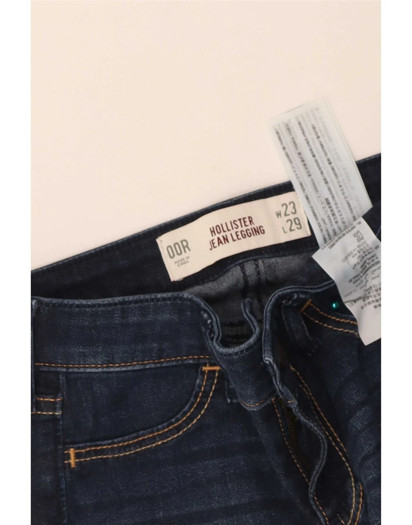 Hollister Womens Jegging Jeans W23 L29 Navy Blue Cotton - Image 3