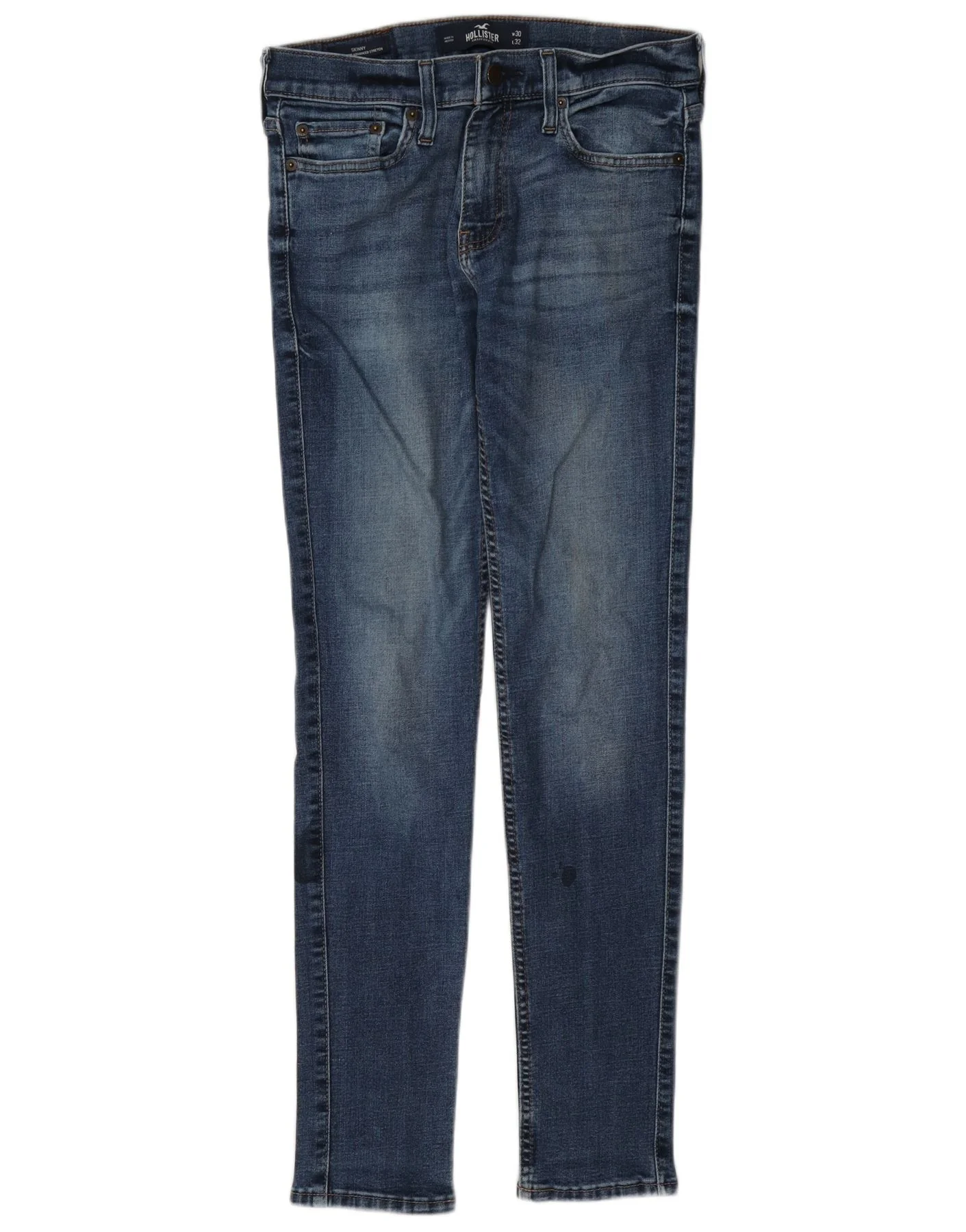 Hollister Womens Skinny Jeans W30 L32 Blue Cotton