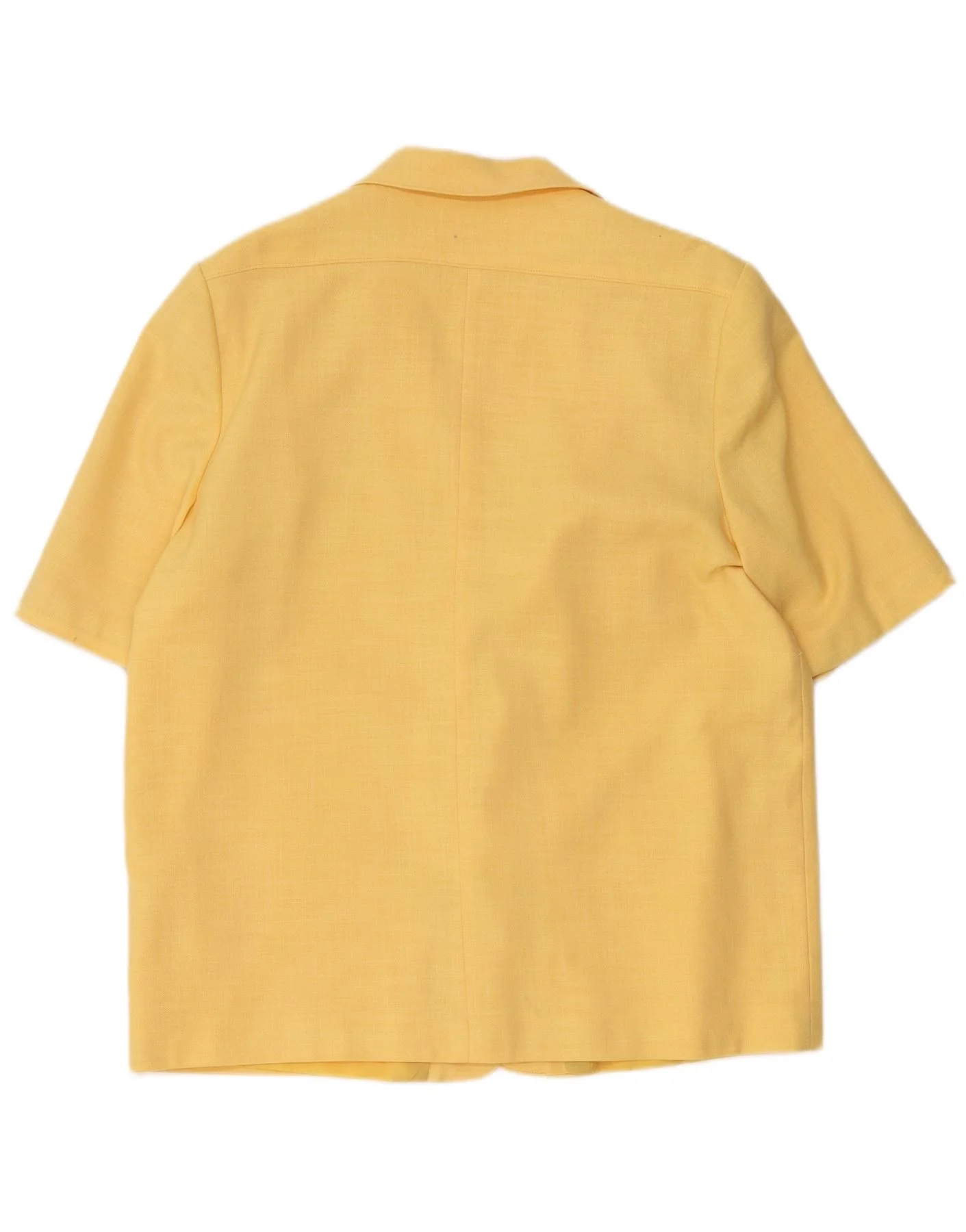 House of Fraser Womens 2 Button Short Sleeve Blazer Jacket UK 18 XL Yellow - Image 2