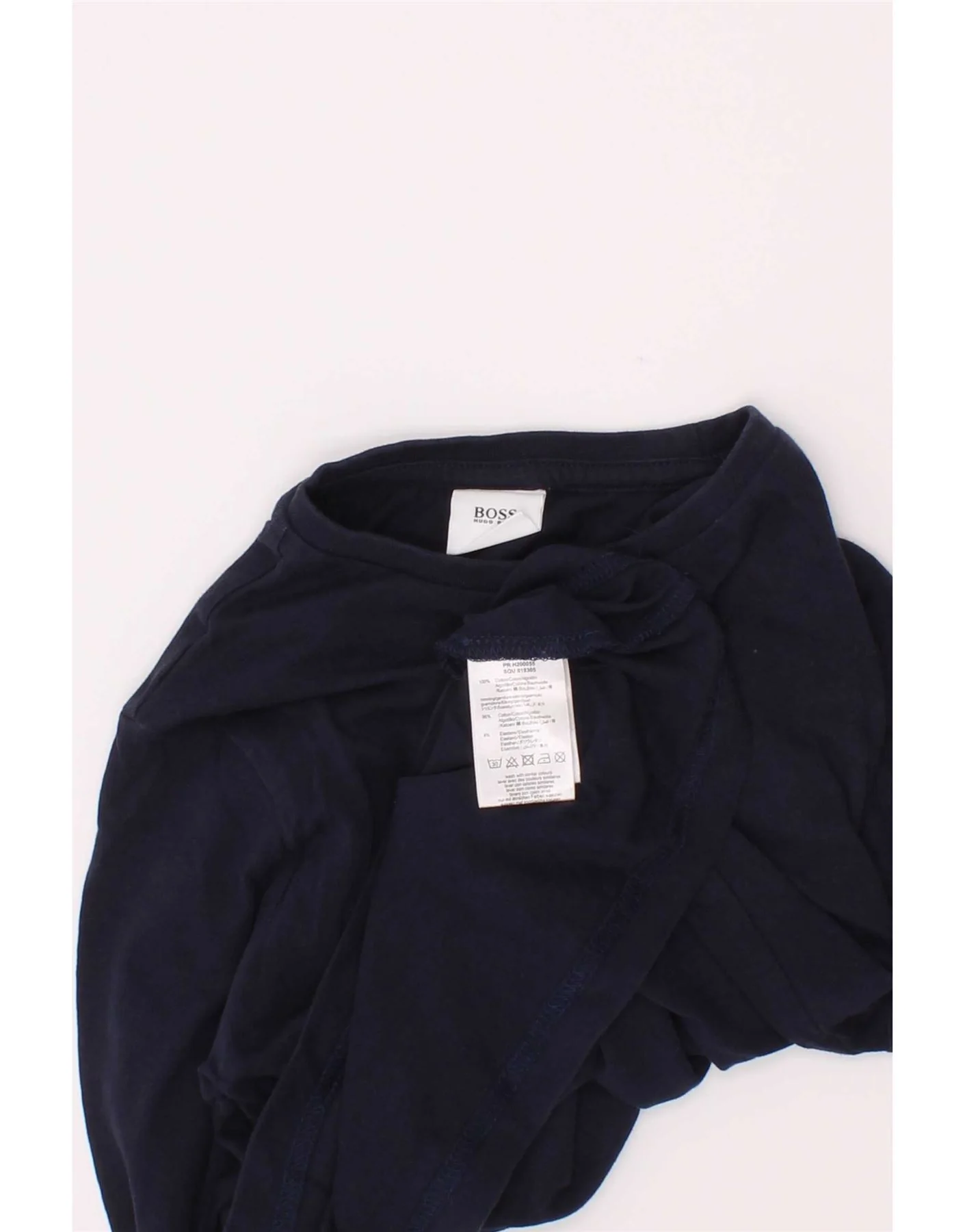 Hugo Boss Boys Graphic Top Long Sleeve 7-8 Years Navy Blue Cotton - Image 3