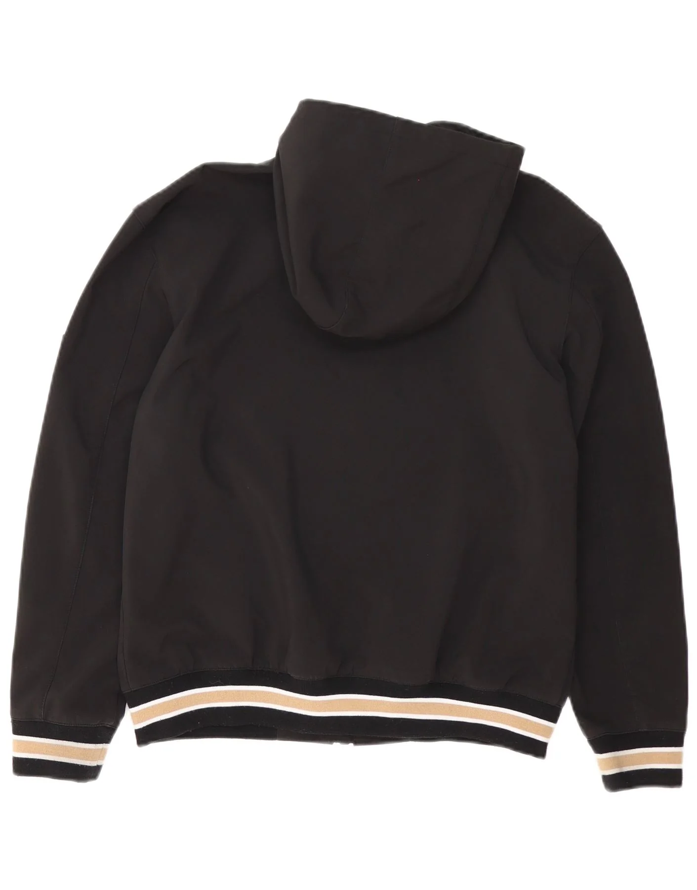 Hugo Boss Boys Hooded Bomber Jacket 13-14 Years Small Black Striped - Image 2