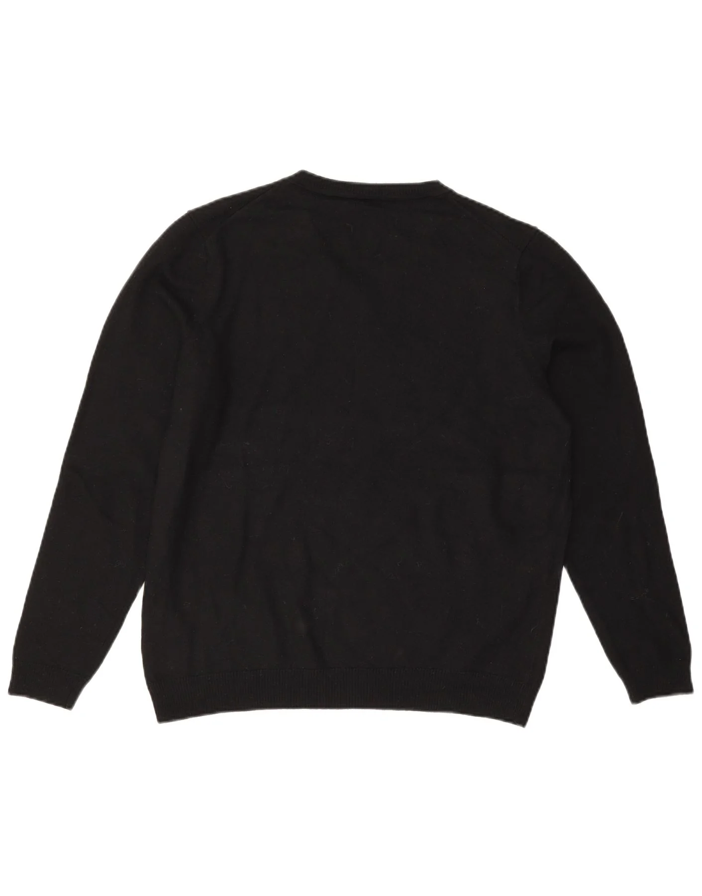 Hugo Boss Boys V-Neck Jumper Sweater 15-16 Years XL Black Virgin Wool - Image 2