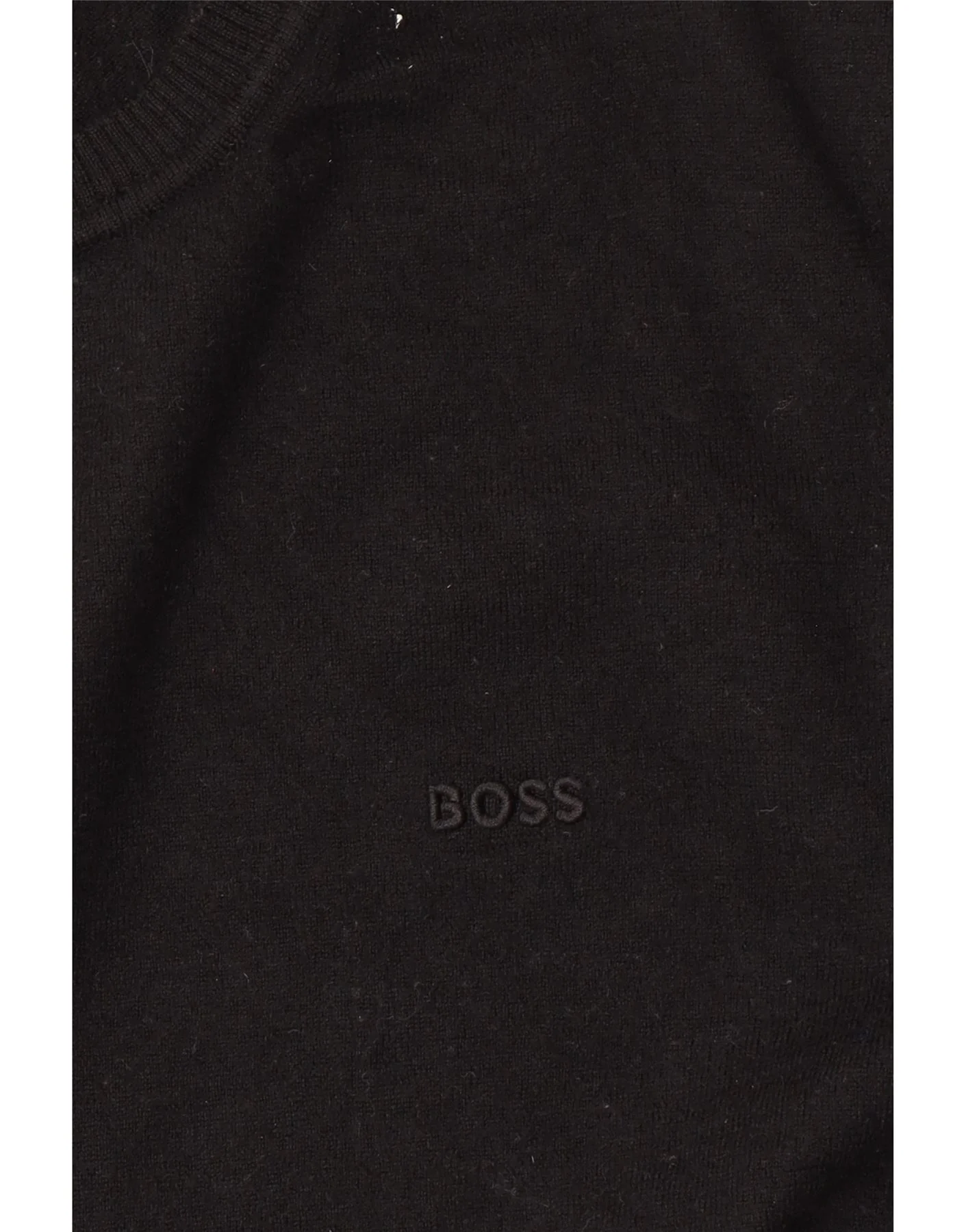 Hugo Boss Mens Crew Neck Jumper Sweater Medium Black - Image 3