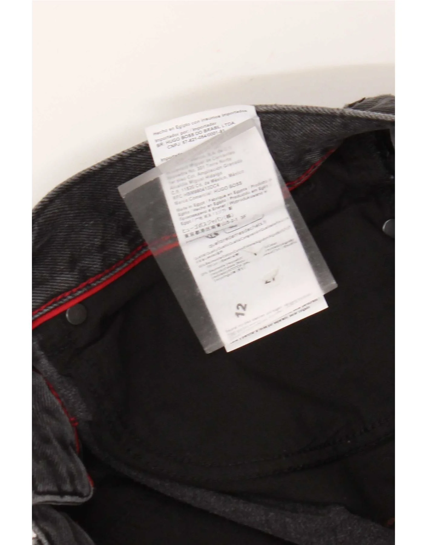 Hugo Boss Mens Distressed Straight Jeans W34 L27 Grey Cotton - Image 3
