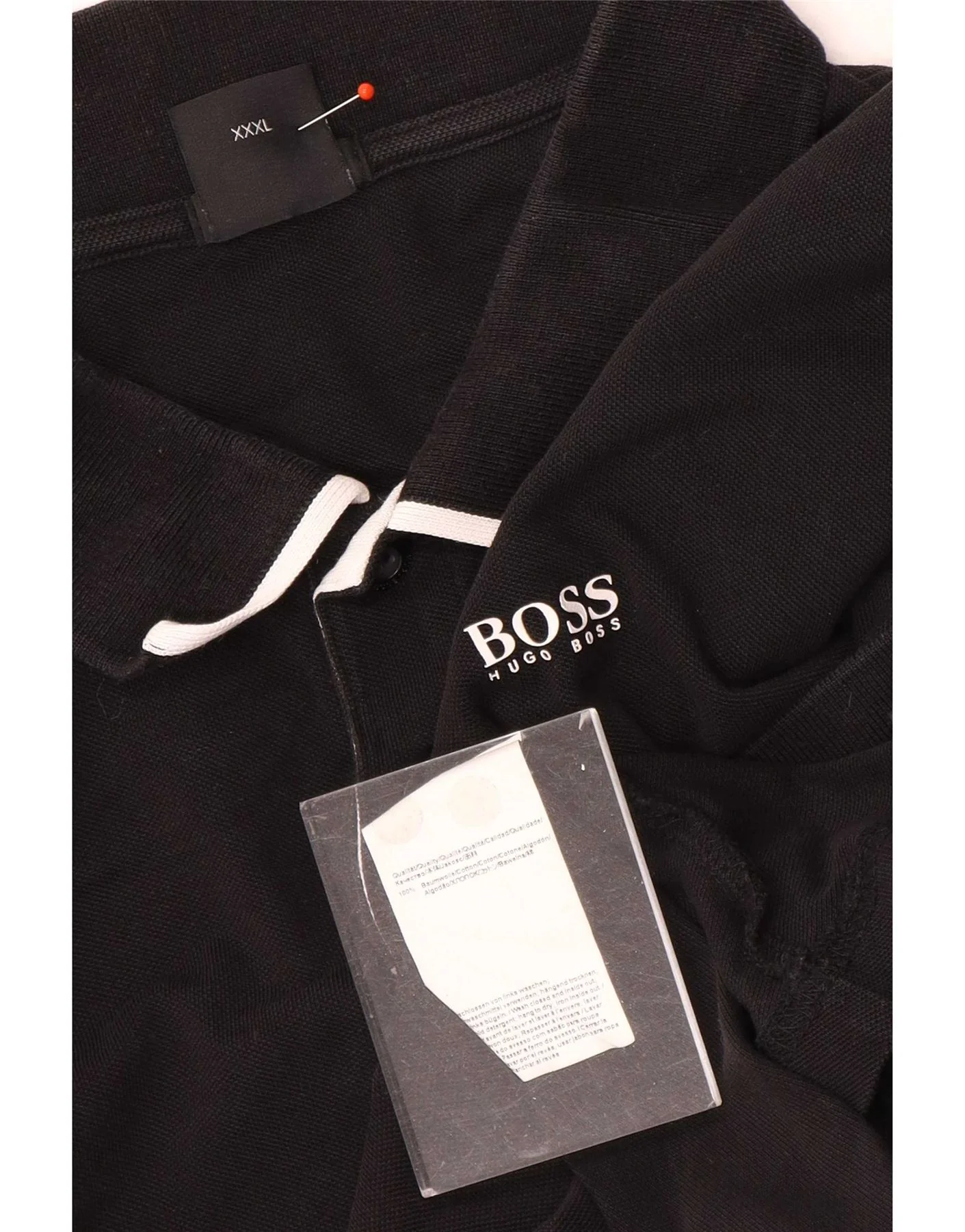 Hugo Boss Mens Graphic Regular Fit Polo Shirt 3XL Black Cotton - Image 3