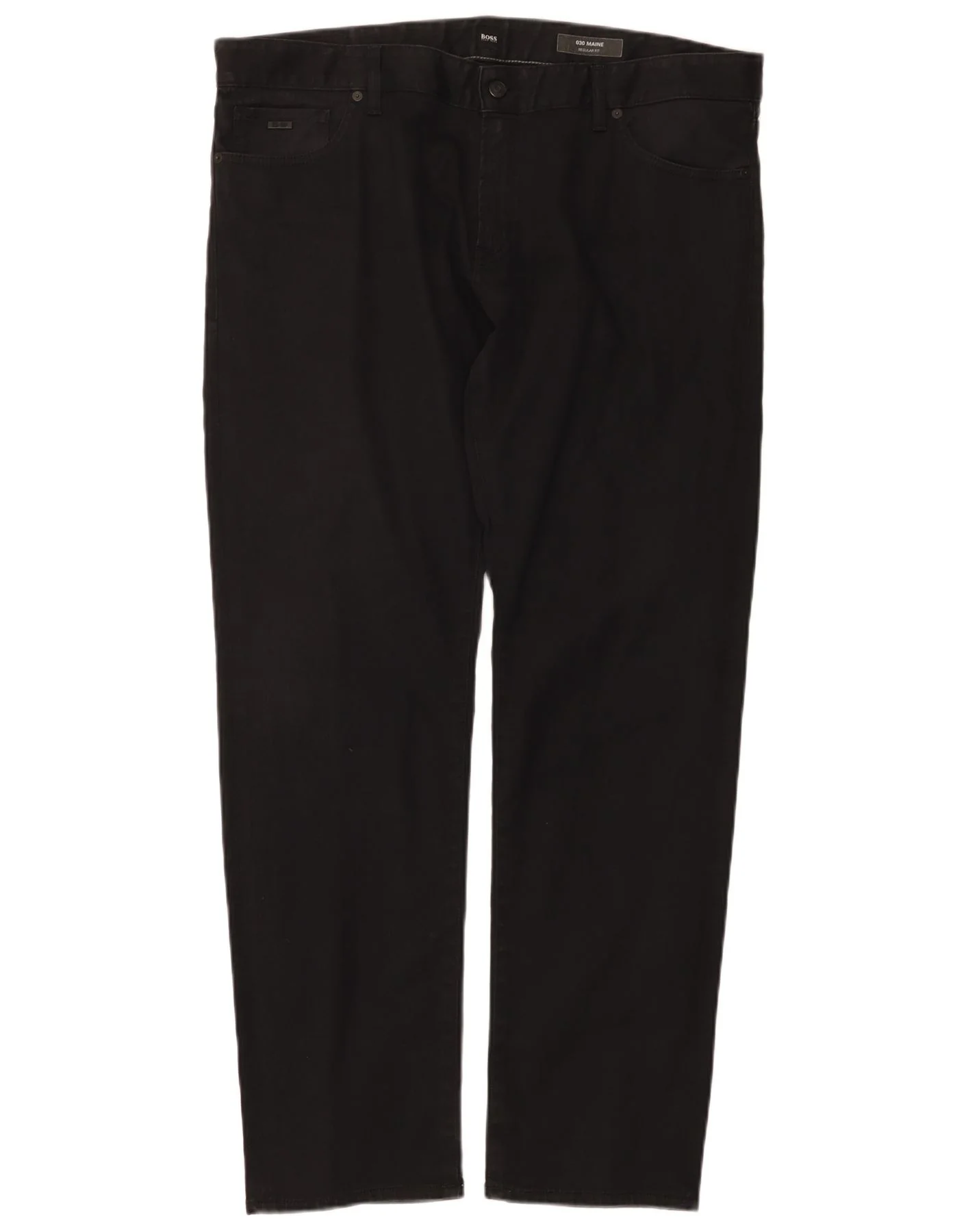 Hugo Boss Mens Maine Regular Fit Straight Jeans W40 L32 Black Cotton