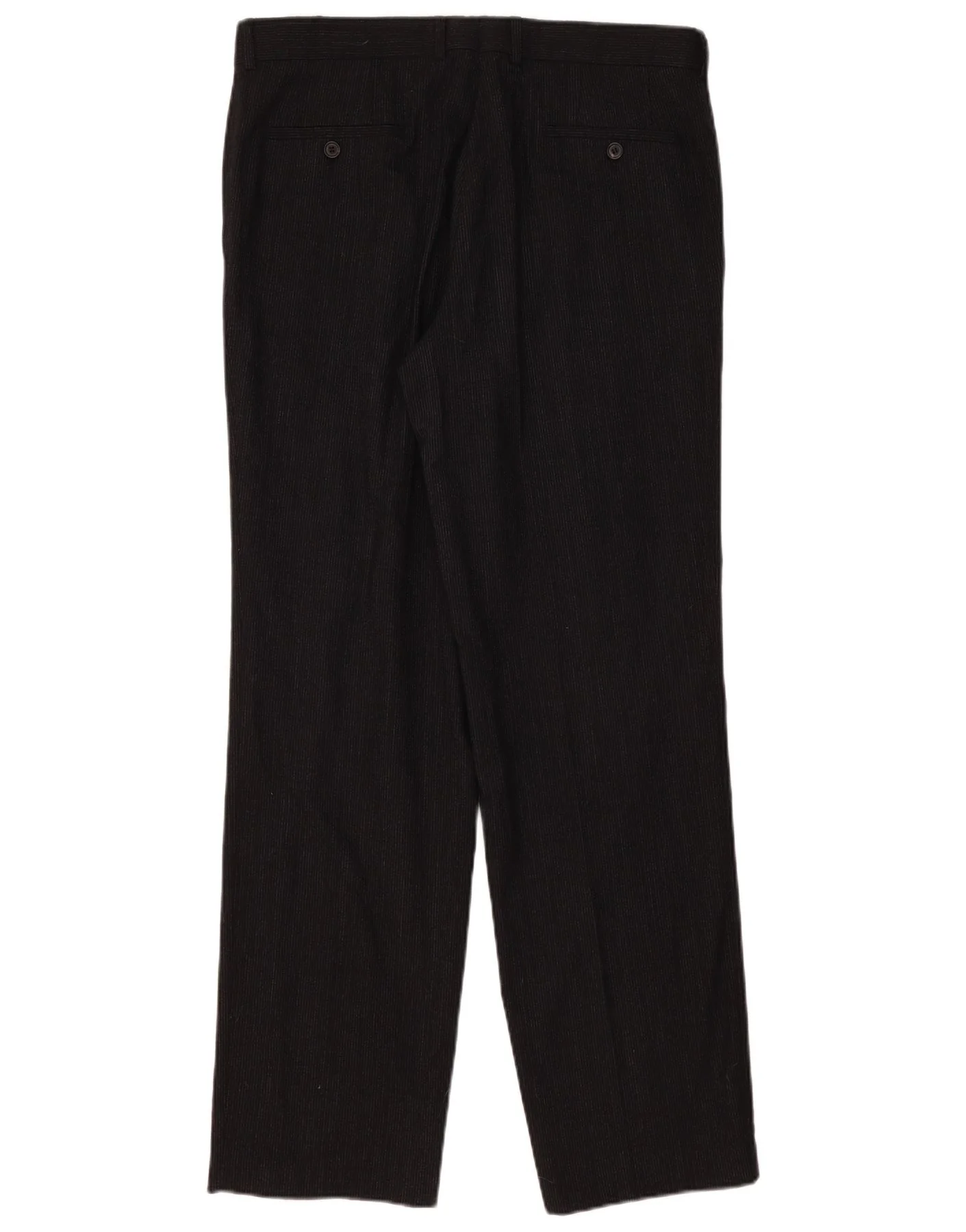 Hugo Boss Mens Pegged Suit Trousers EU 54 2XL W36 L34 Black Pinstripe Wool - Image 2