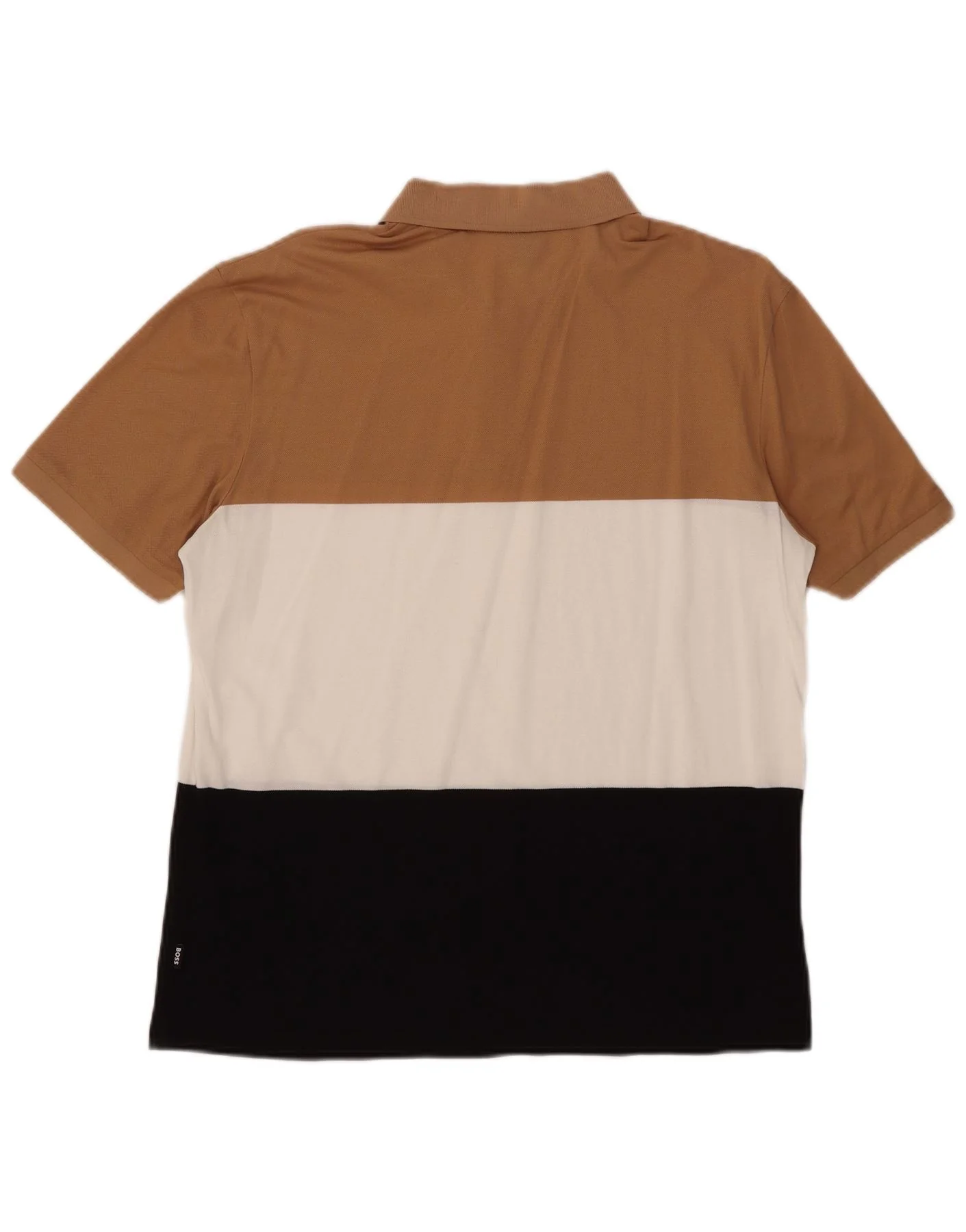 Hugo Boss Mens Polo Shirt Large Multicoloured Colourblock Cotton - Image 2