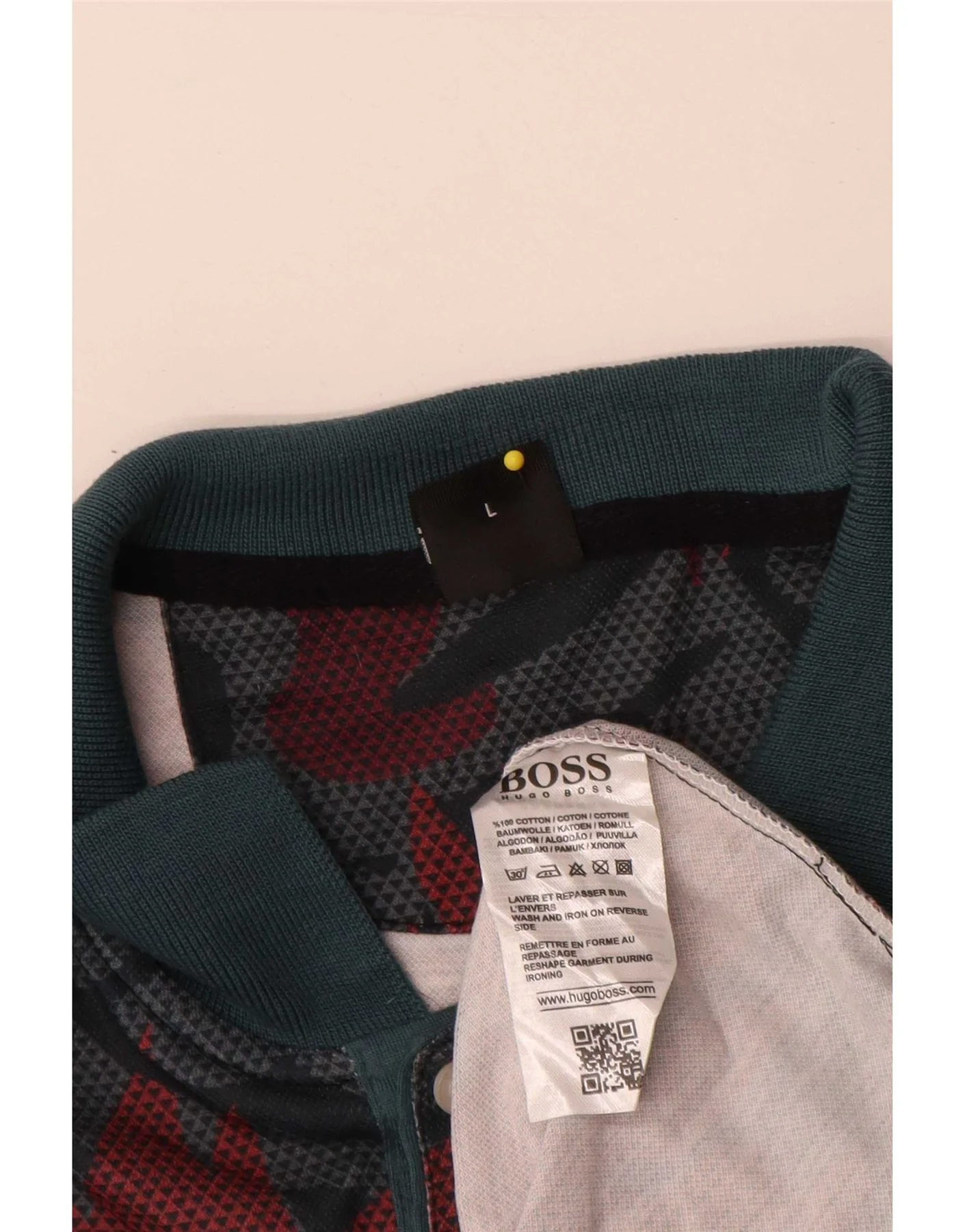 Hugo Boss Mens Polo Shirt Large Multicoloured Cotton - Image 3