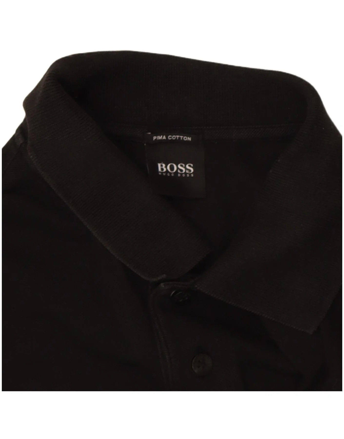 Hugo Boss Mens Polo Shirt Medium Black Cotton - Image 4