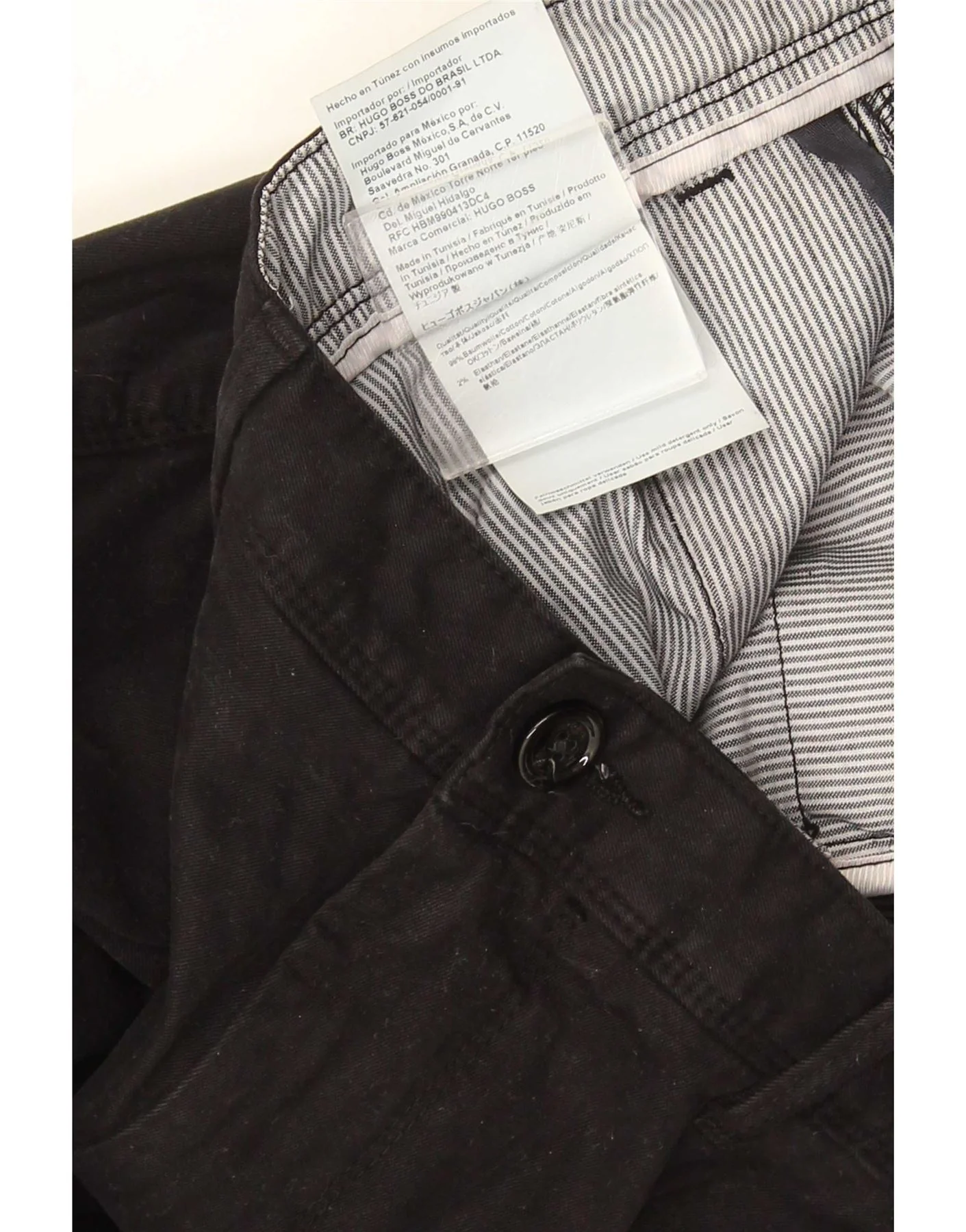 Hugo Boss Mens Slim Chino Trousers W32 L32 Black Cotton - Image 3