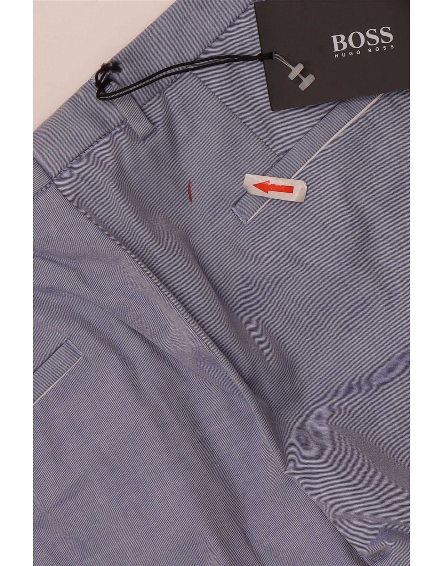 Hugo Boss Mens Slim Chino Trousers W34 L33 Blue - Image 3