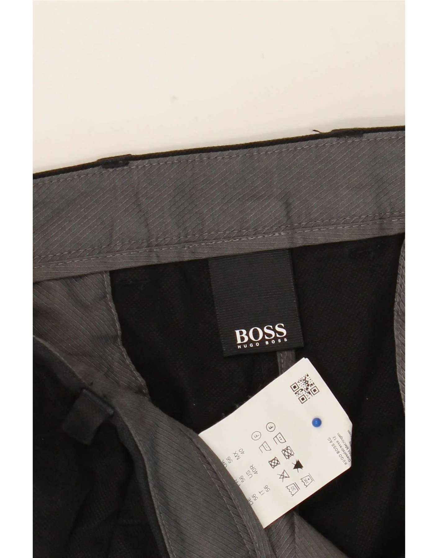 Hugo Boss Mens Slim Chino Trousers W40 L28 Black Cotton - Image 4