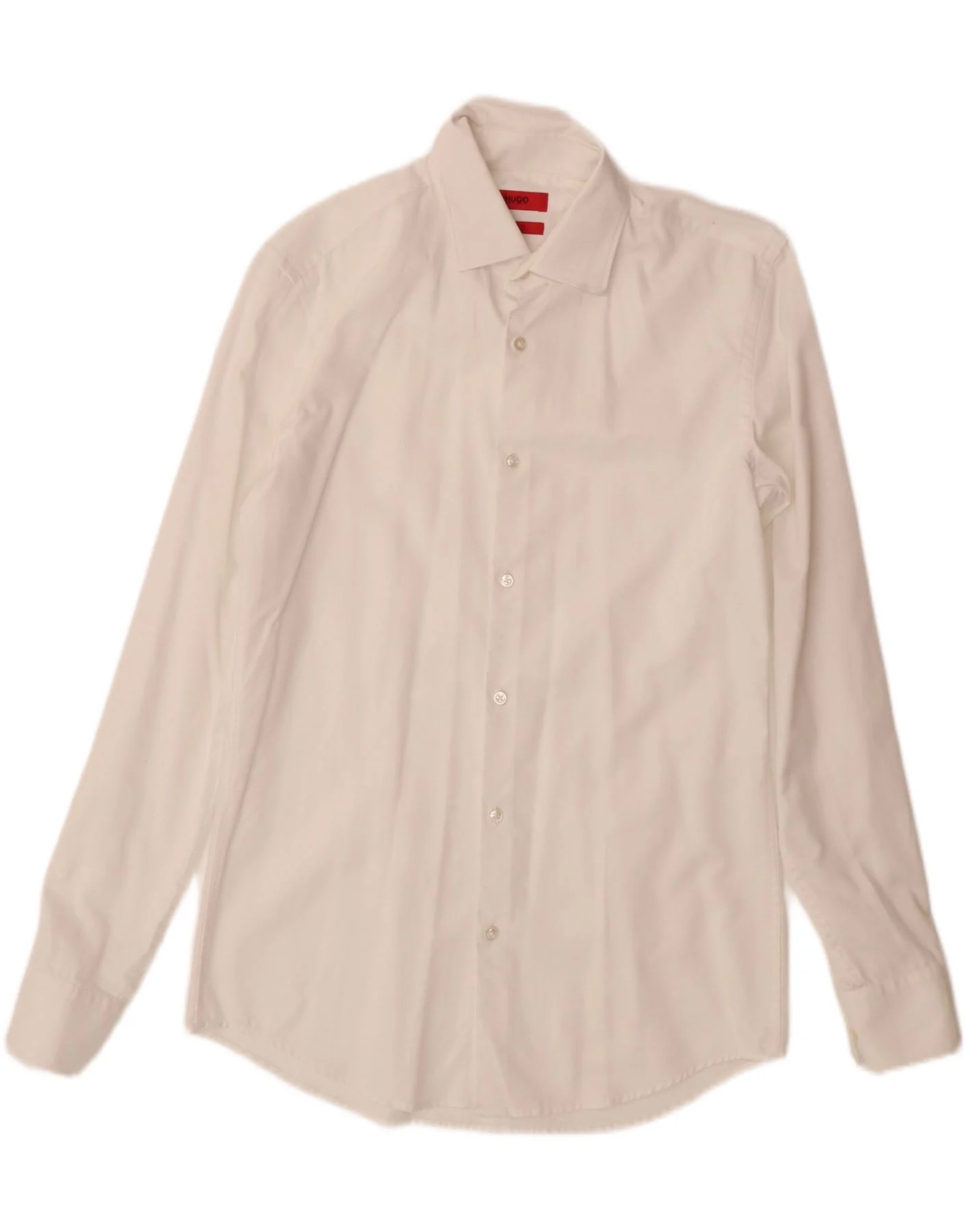 HUGO BOSS Mens Slim Fit Shirt Size 38 15 Medium White - Image 3