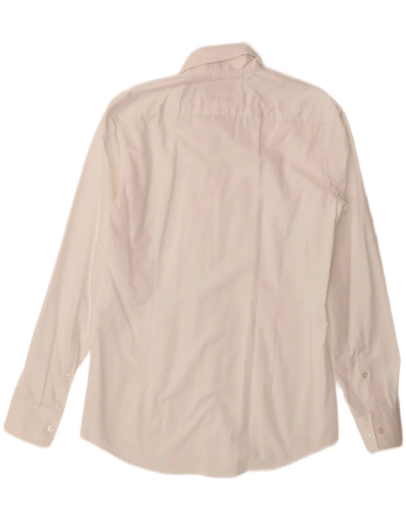HUGO BOSS Mens Slim Fit Shirt Size 38 15 Medium White - Image 4