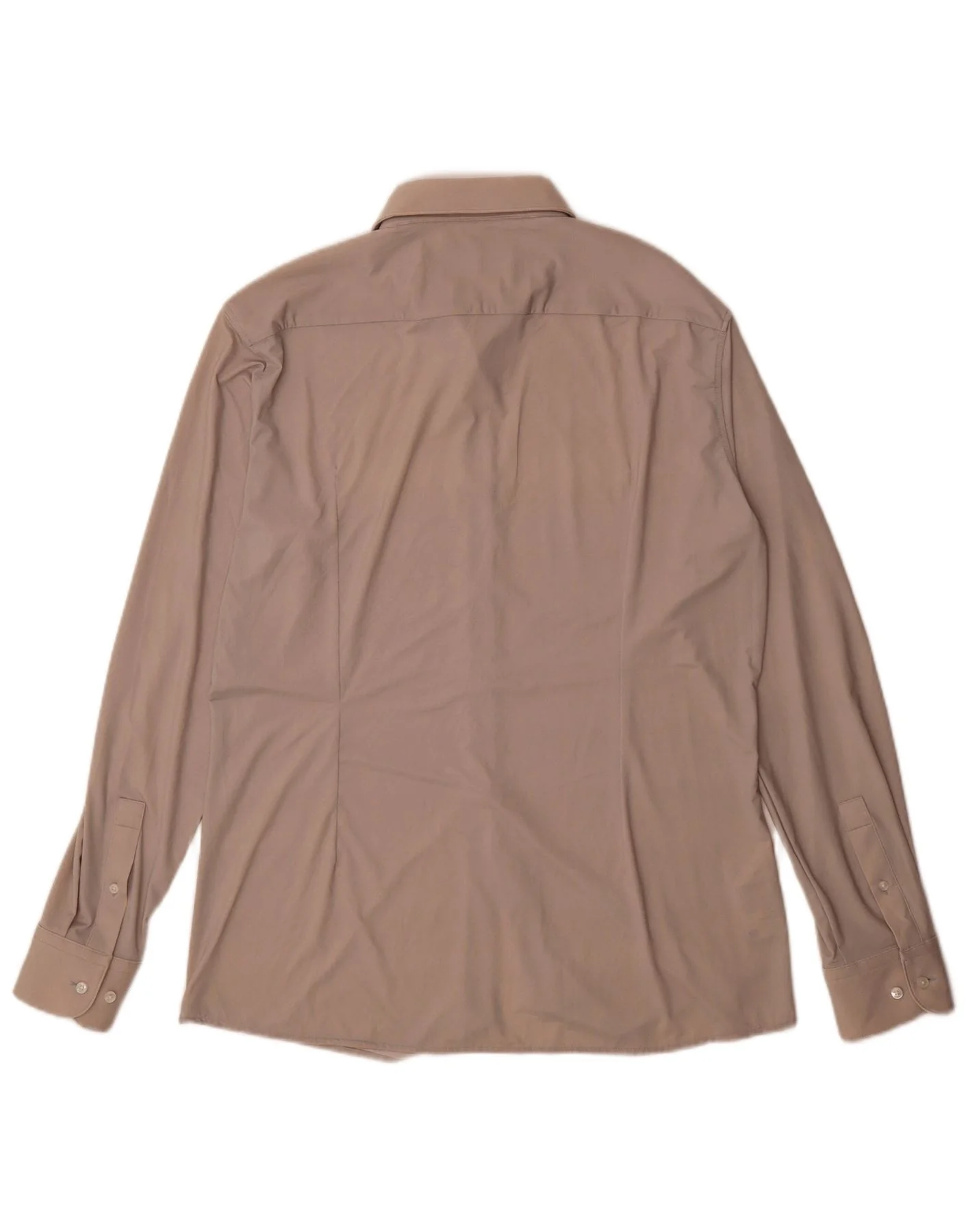 Hugo Boss Mens Slim Fit Shirt Size 42 16 1/2 Large Beige Polyamide - Image 2
