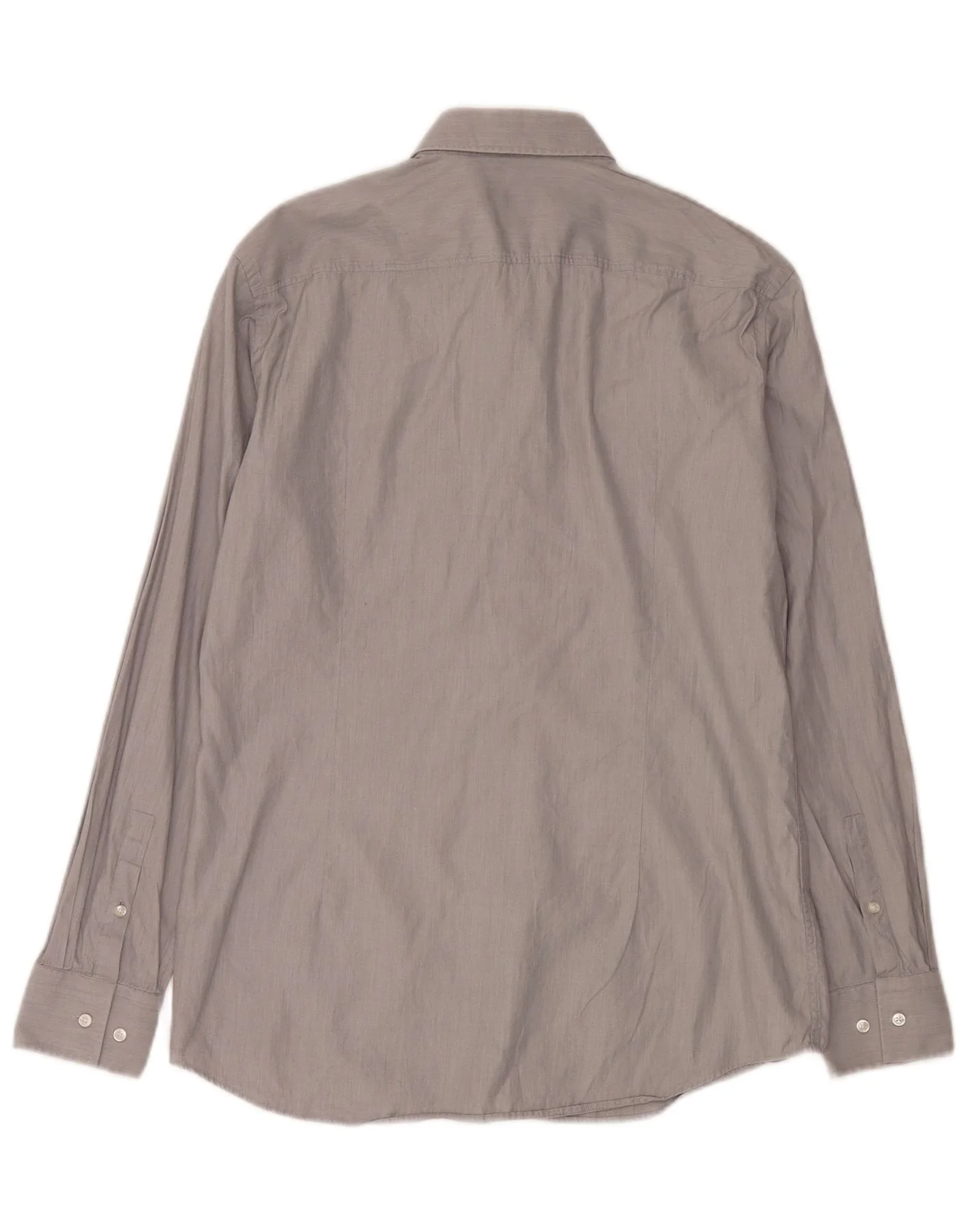 Hugo Boss Mens Slim Fit Shirt Size 42 16 1/2 Large Grey Cotton - Image 2