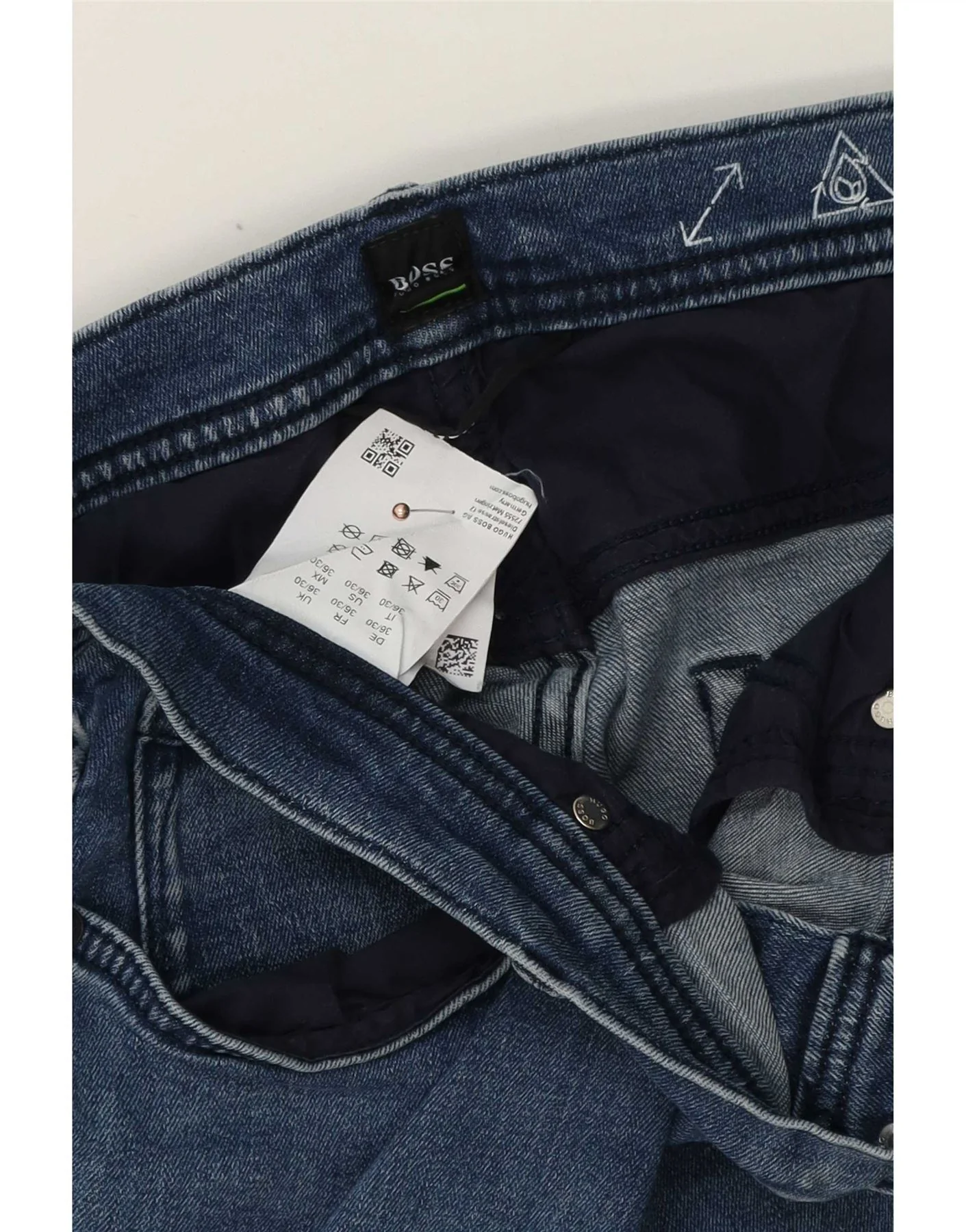 Hugo Boss Mens Slim Jeans W36 L30 Blue Cotton - Image 3