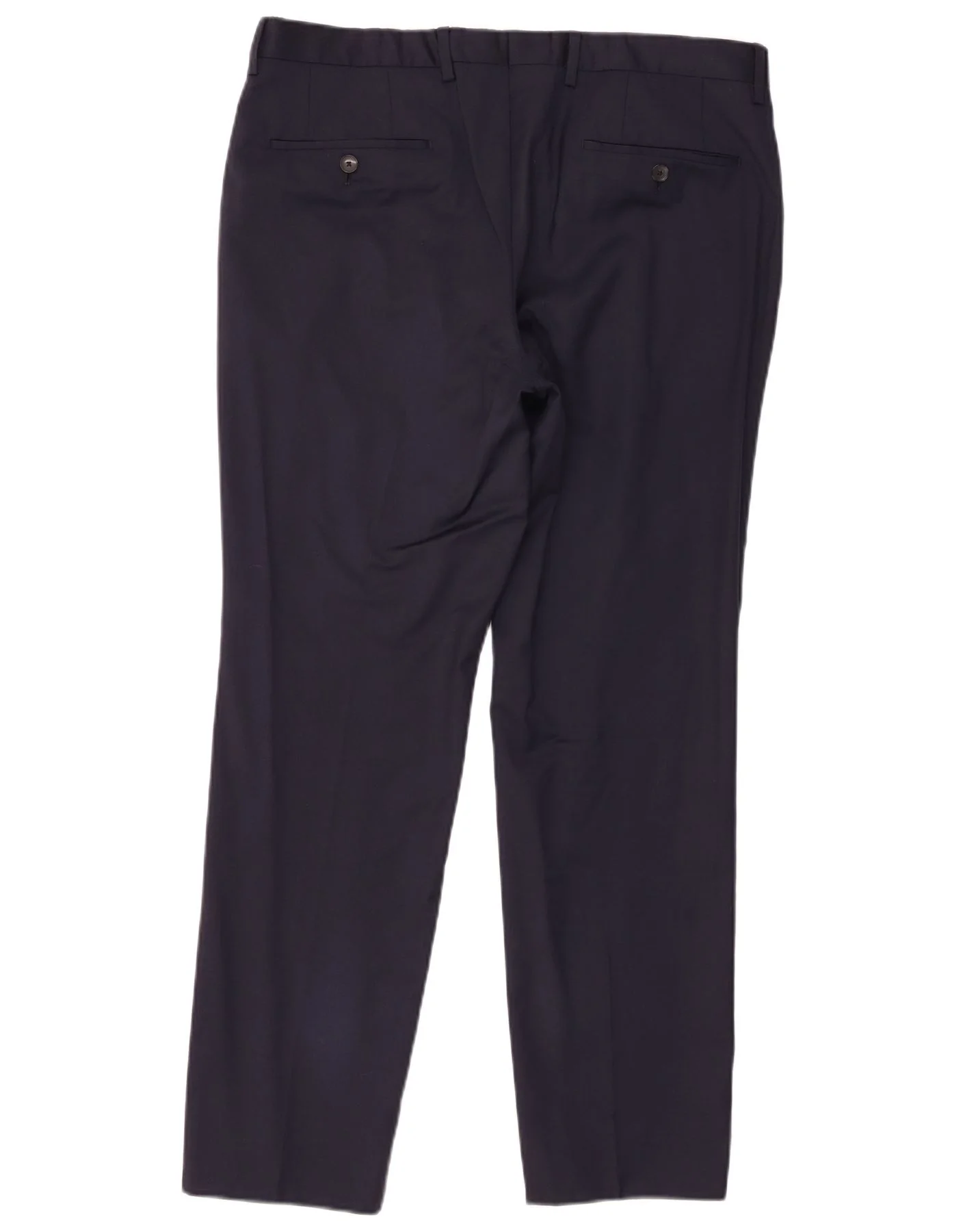 Hugo Boss Mens Slim Suit Trousers W36 L30 Navy Blue Wool - Image 2