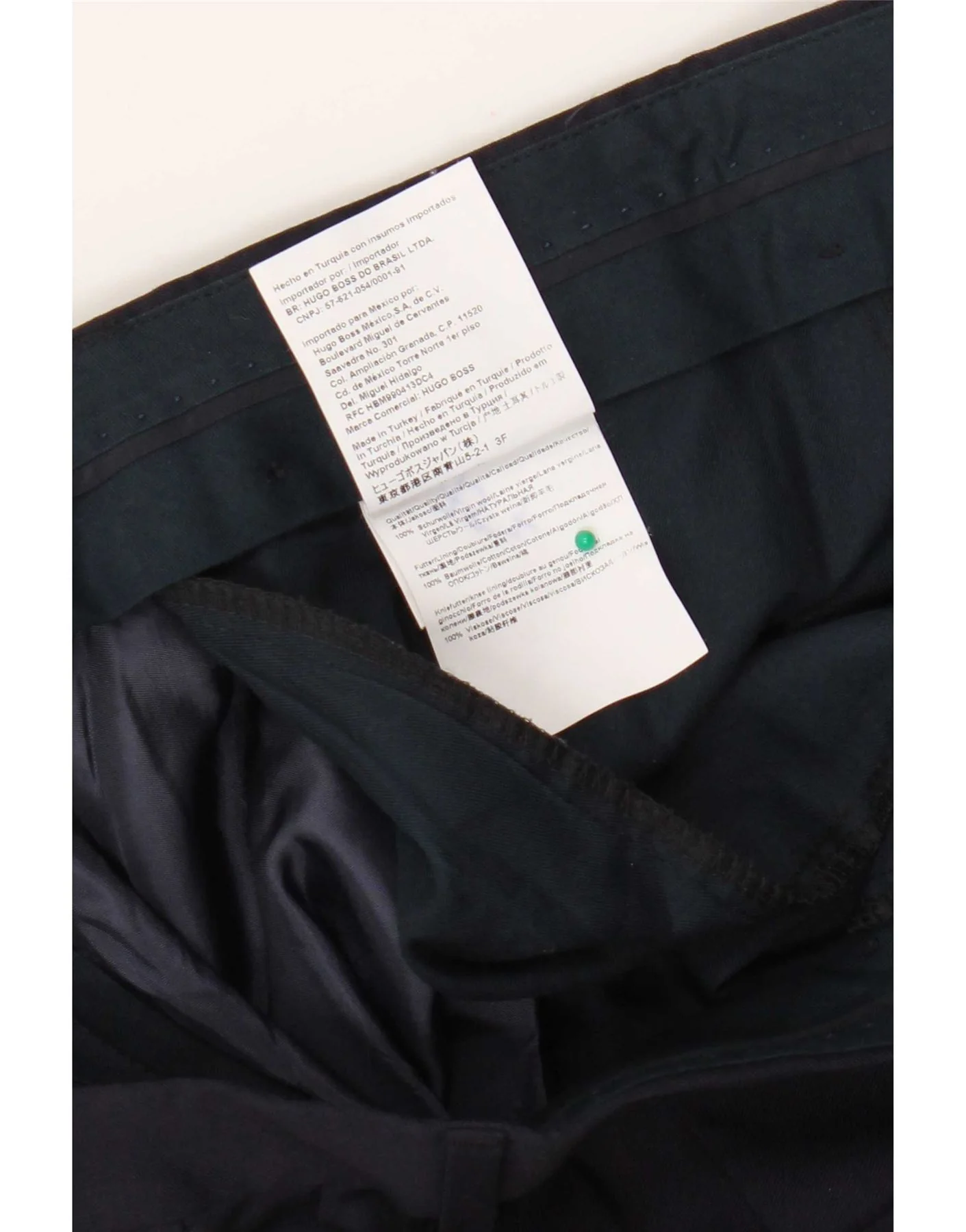 Hugo Boss Mens Slim Suit Trousers W36 L30 Navy Blue Wool - Image 3