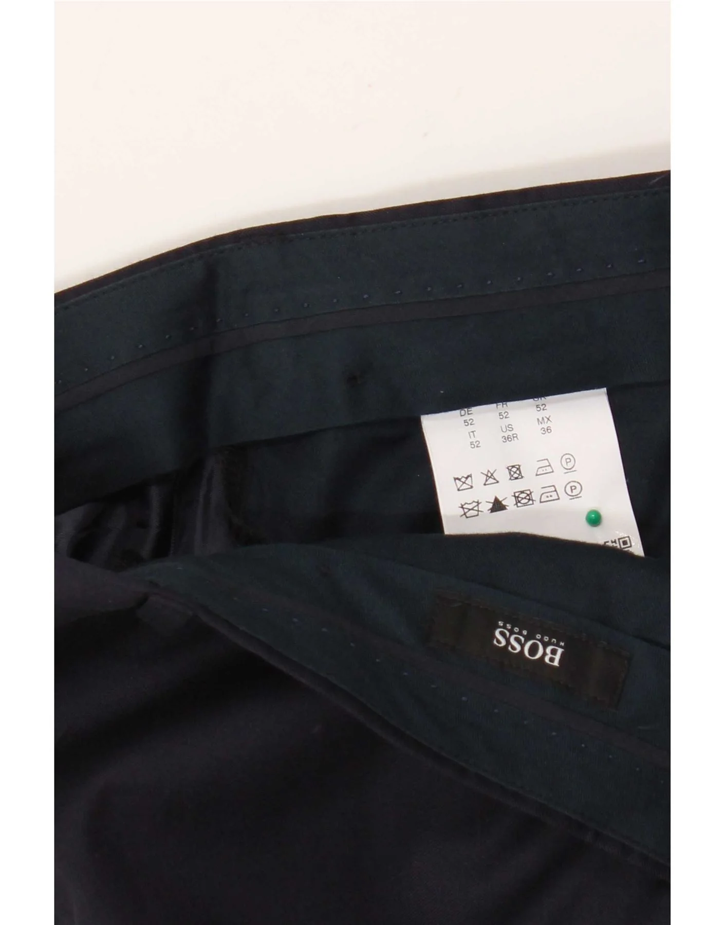 Hugo Boss Mens Slim Suit Trousers W36 L30 Navy Blue Wool - Image 4