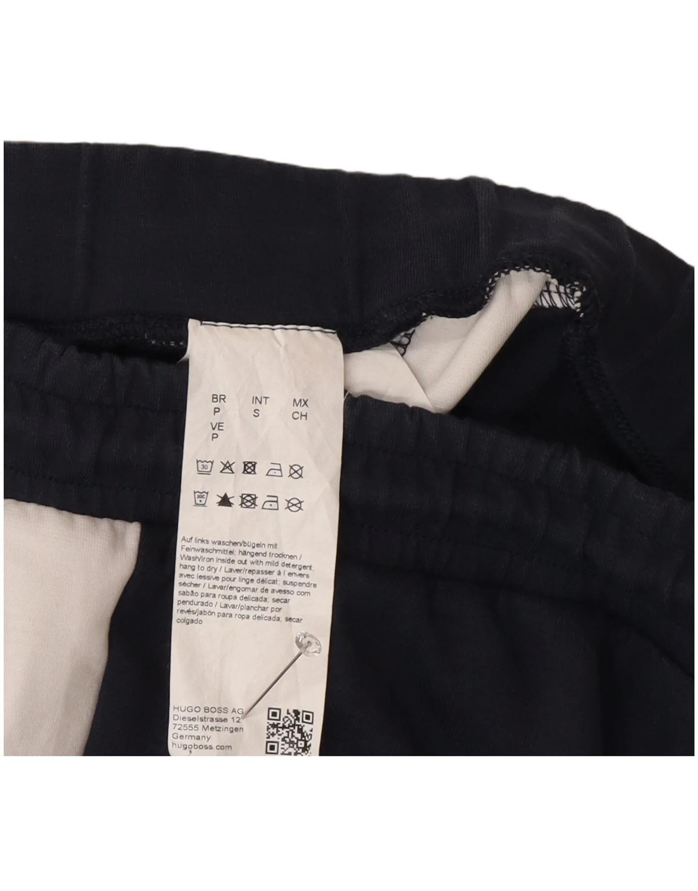 Hugo Boss Mens Sport Shorts Small Navy Blue Colourblock Cotton Sports - Image 4