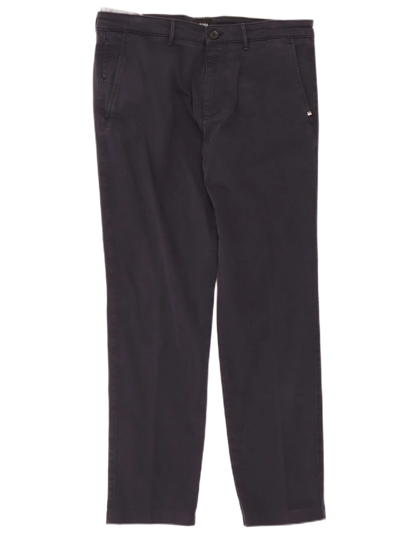 Hugo Boss Mens Straight Chino Trousers IT 48 Medium W32 L29 Navy Blue