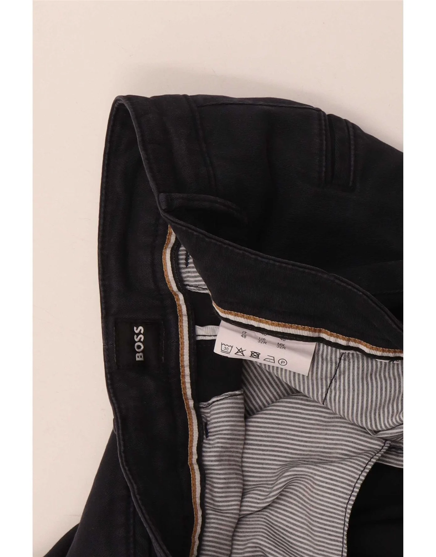 Hugo Boss Mens Straight Chino Trousers IT 48 Medium W32 L29 Navy Blue - Image 3
