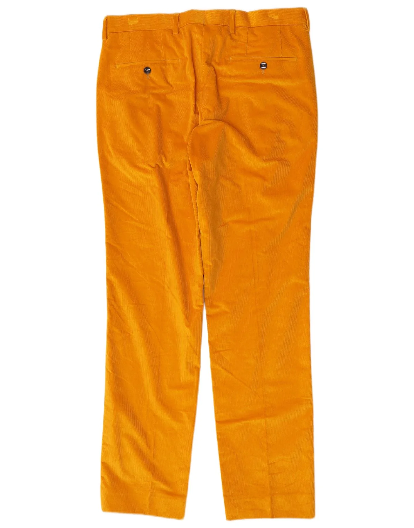 Hugo Boss Mens Straight Corduroy Trousers IT 48 Medium W32 L32 Yellow - Image 2