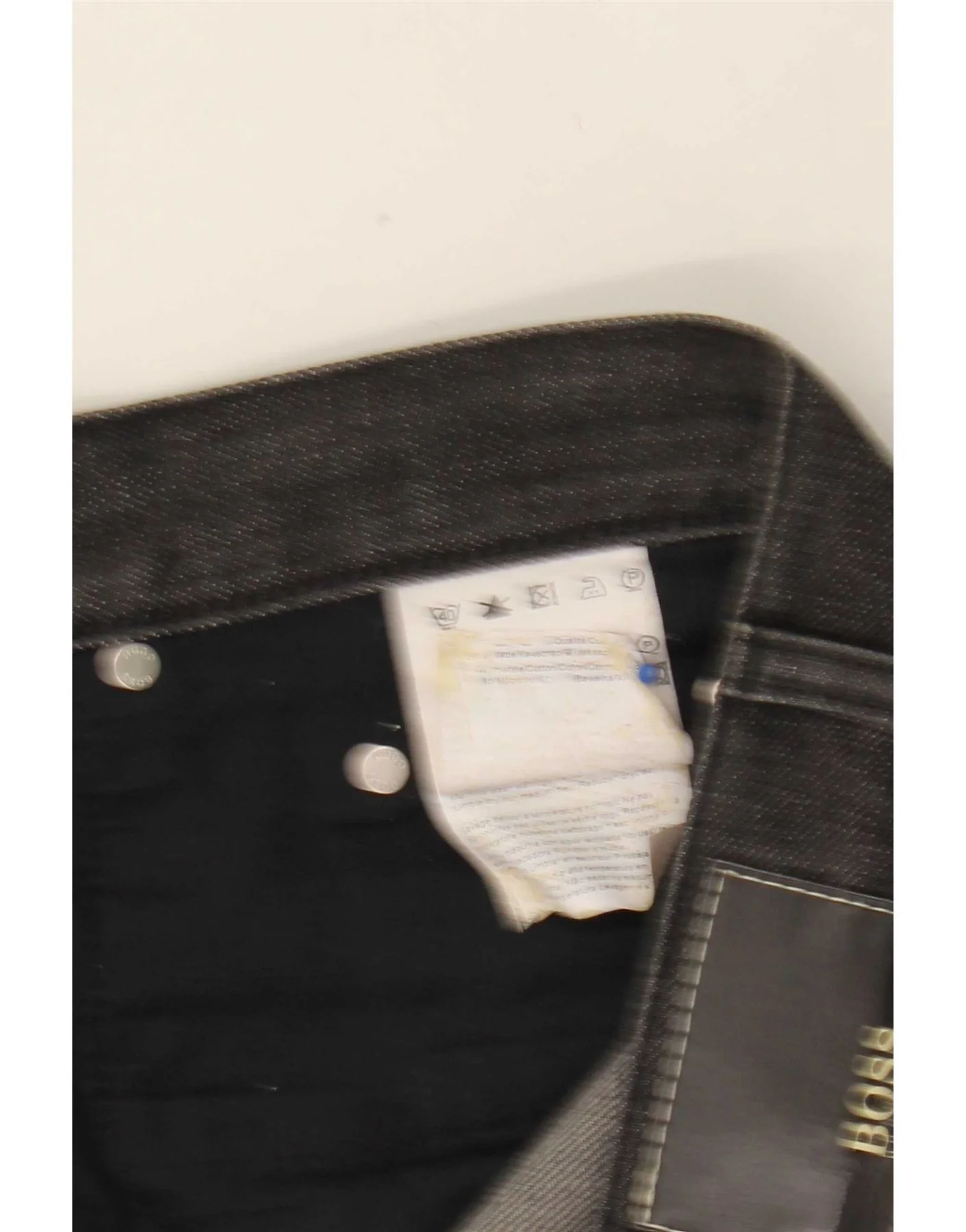 Hugo Boss Mens Straight Jeans W38 L26 Black Cotton - Image 3