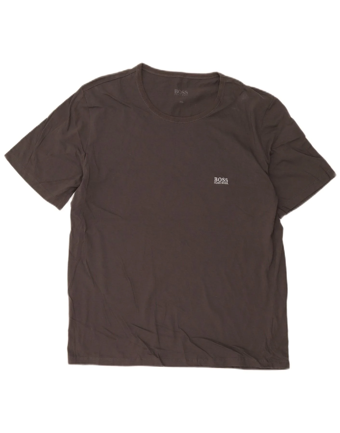 Hugo Boss Mens T-Shirt Top 2XL Grey Cotton