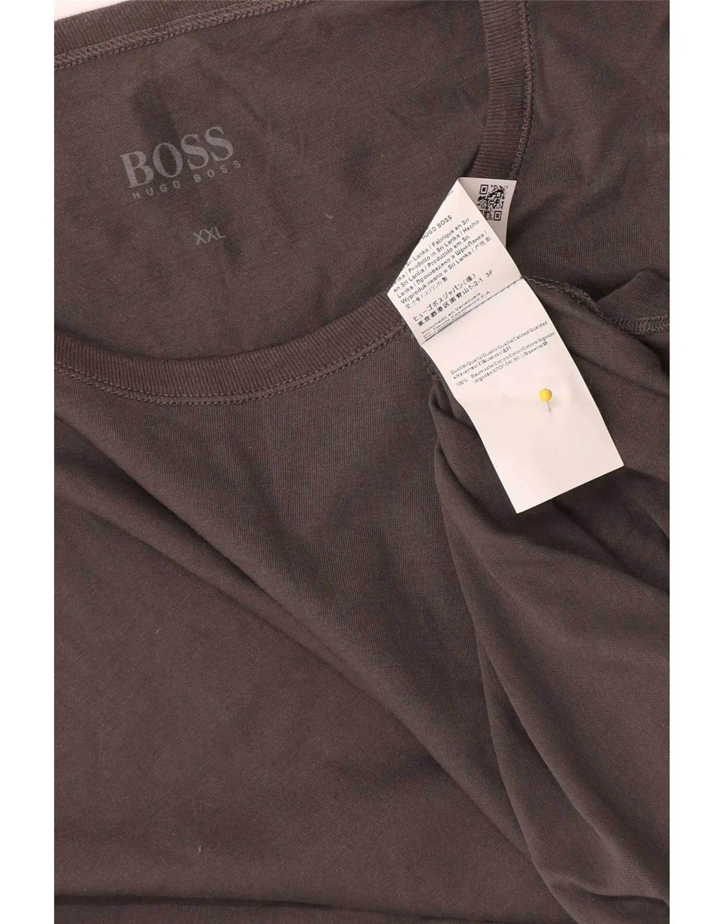 Hugo Boss Mens T-Shirt Top 2XL Grey Cotton - Image 3