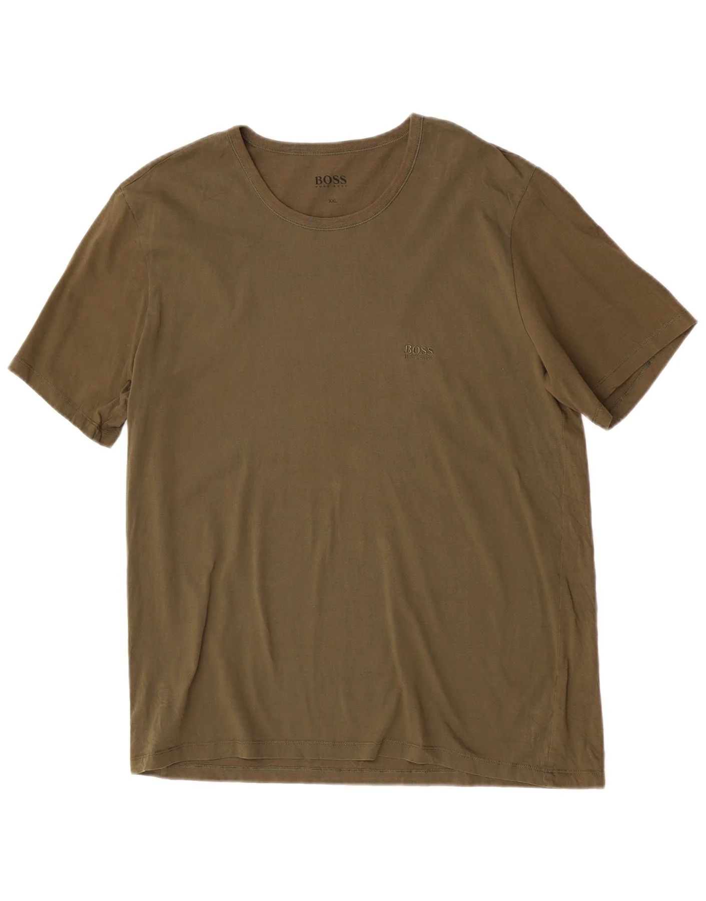 Hugo Boss Mens T-Shirt Top 2XL Khaki