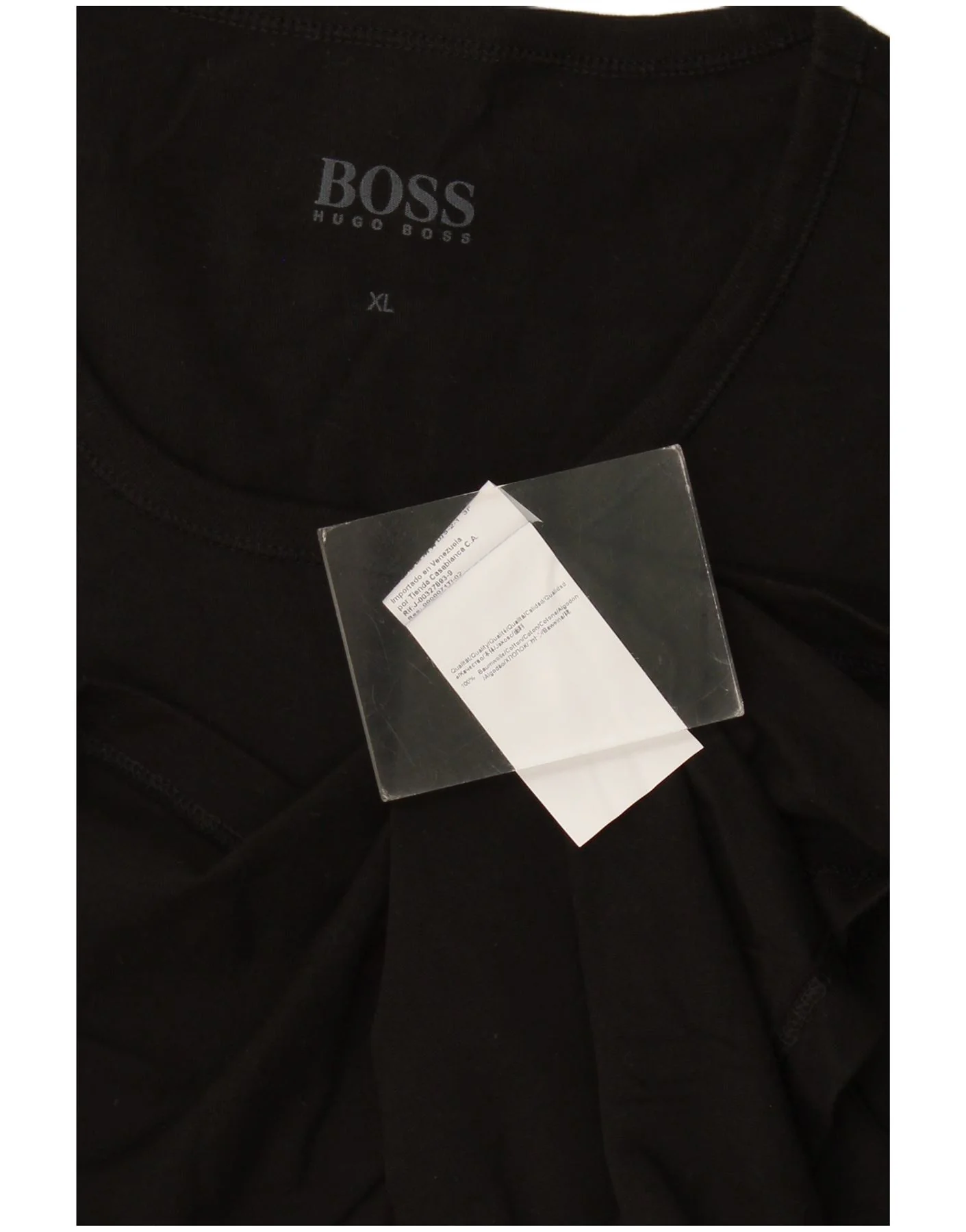 Hugo Boss Mens T-Shirt Top XL Black Cotton - Image 3
