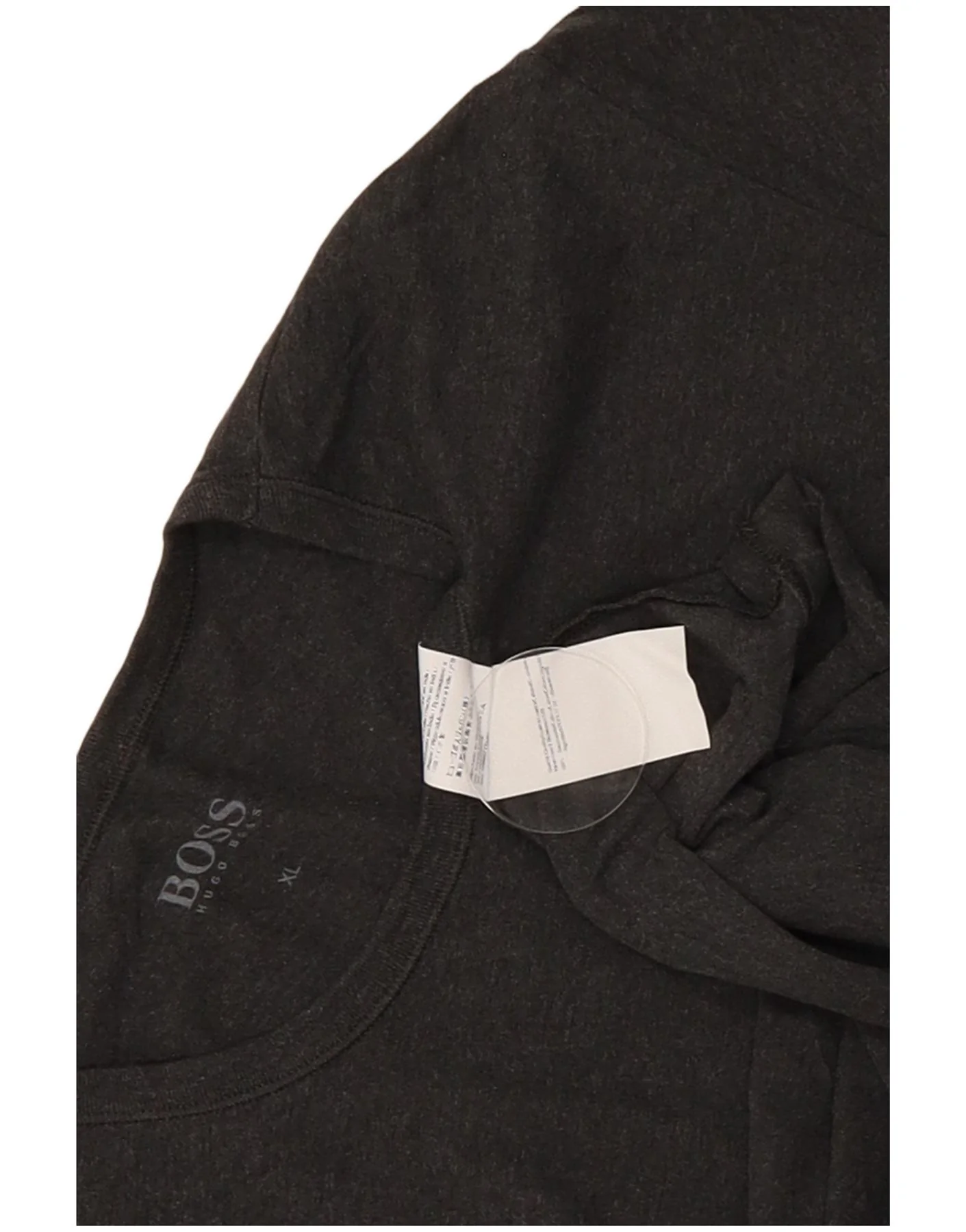 Hugo Boss Mens T-Shirt Top XL Grey Flecked Cotton - Image 3