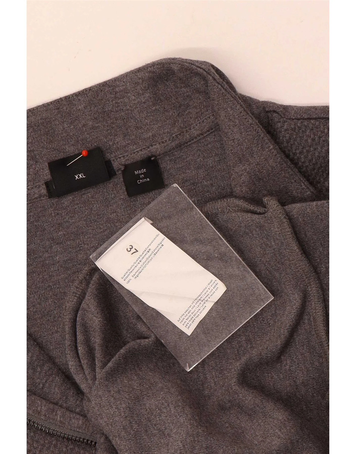 Hugo Boss Mens Zip Neck Regular Fit Sweatshirt Jumper 2XL Grey Cotton - Image 4