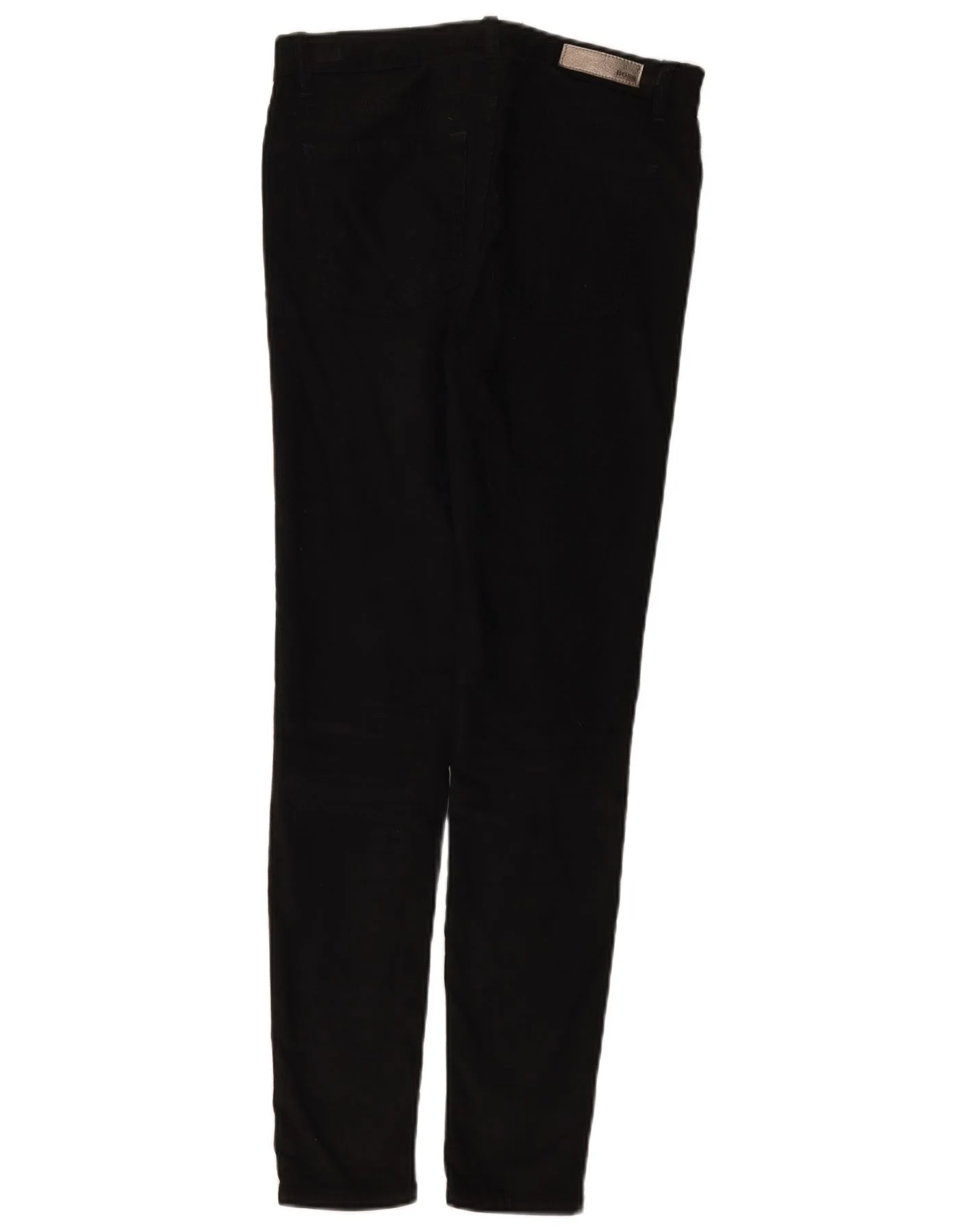 Hugo Boss Womens Slim Corduroy Trousers W26 L29 Black Cotton - Image 2