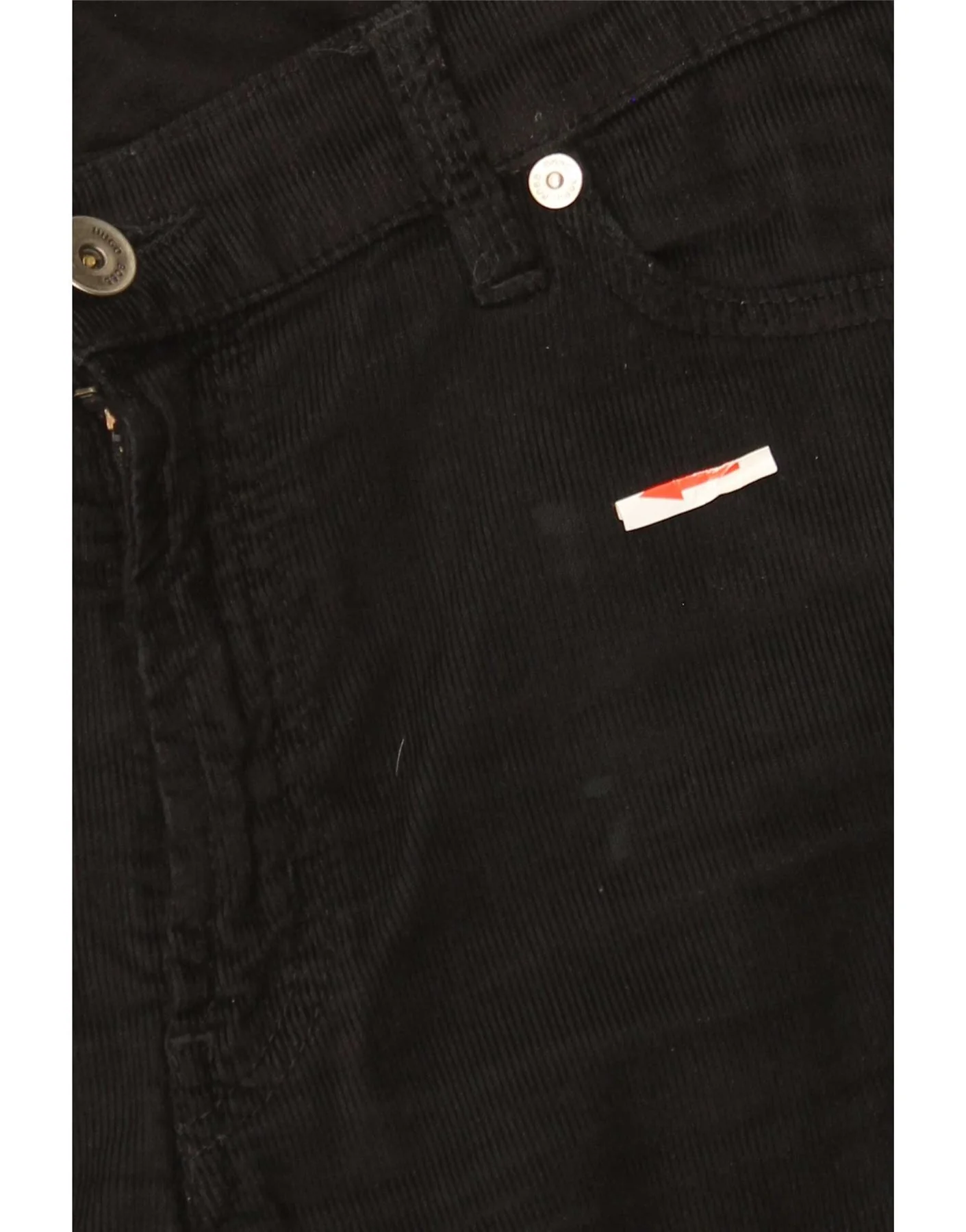 Hugo Boss Womens Slim Corduroy Trousers W26 L29 Black Cotton - Image 3